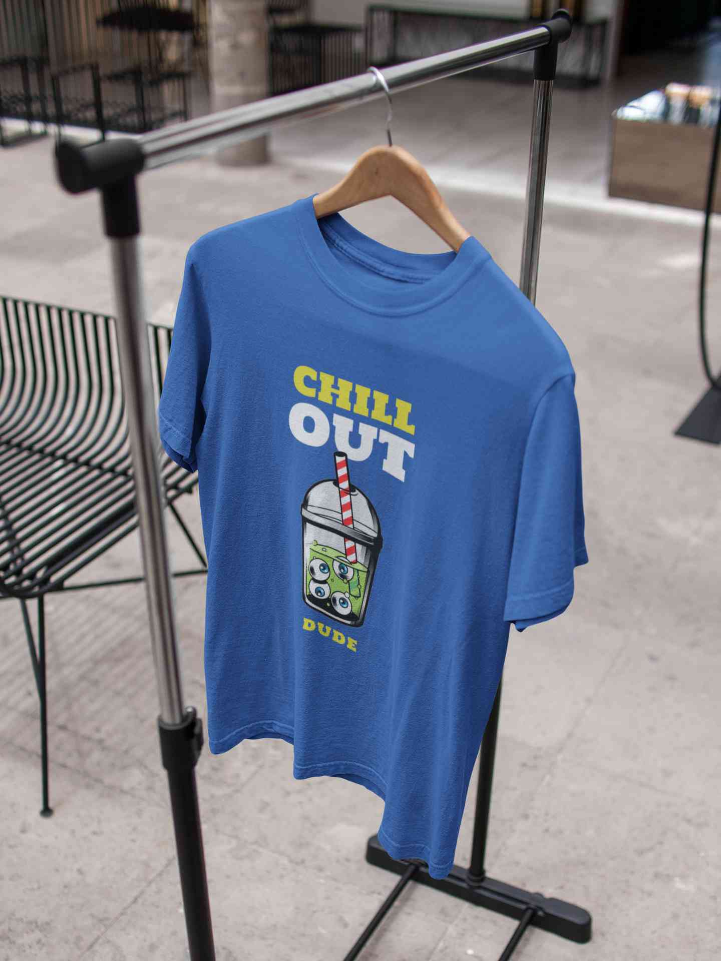 Chill Out Dude Mens Half Sleeves T-shirt- FunkyTeesClub