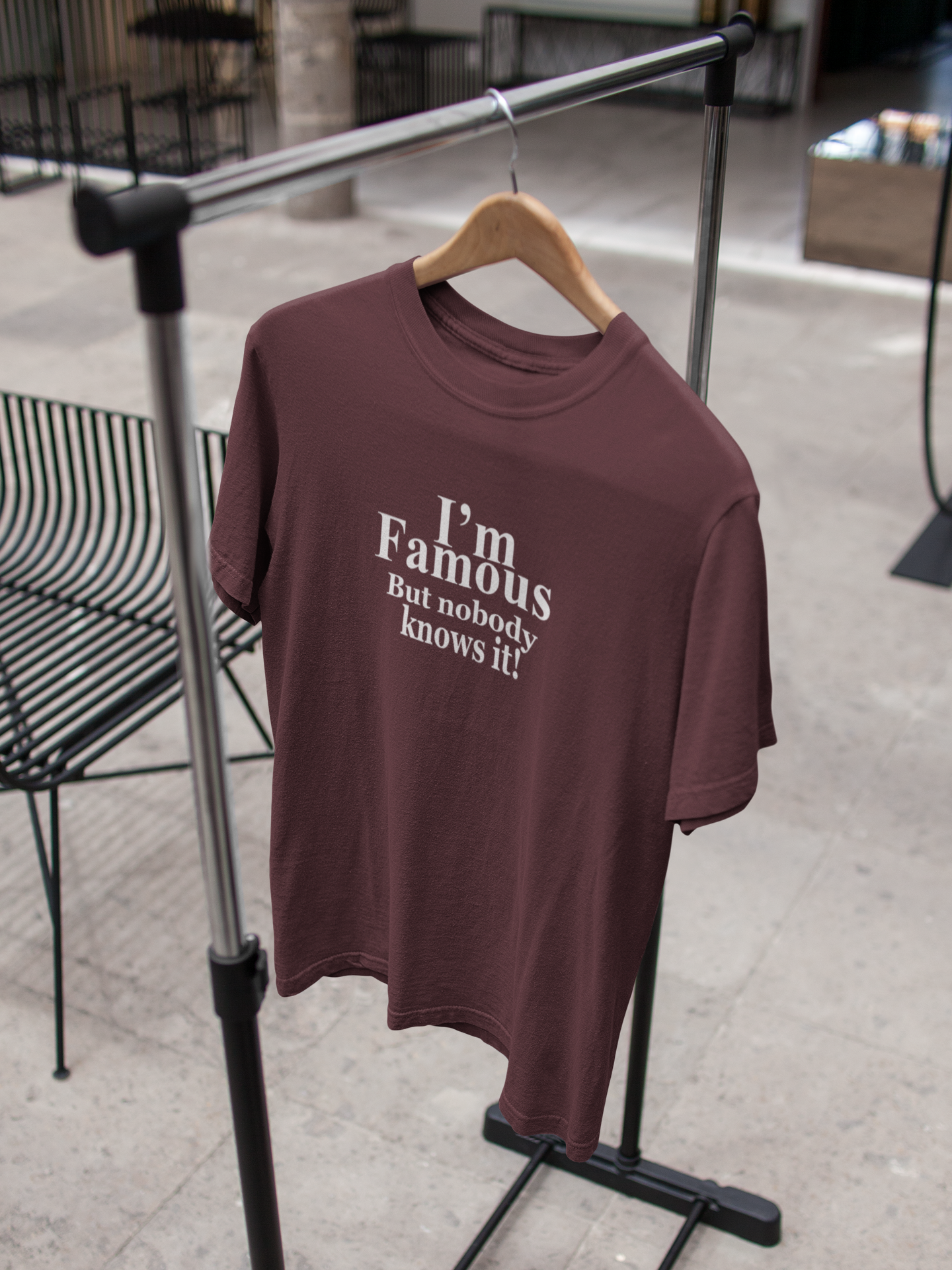 I Am Famous But Nobody Knows It Quotes Mens Half Sleeves T-shirt- FunkyTeesClub