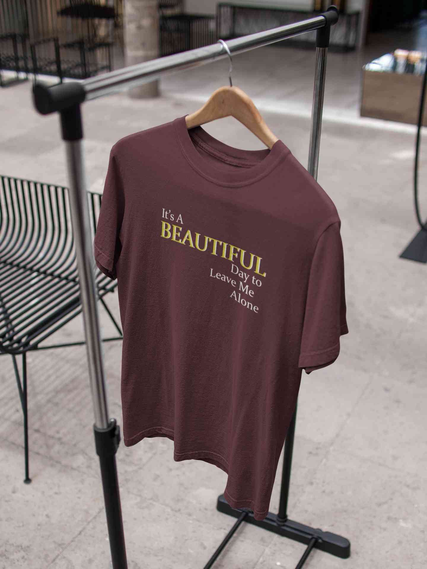 It Is A Beautiful Day To Leave Me Alone Women Half Sleeves T-shirt- FunkyTeesClub