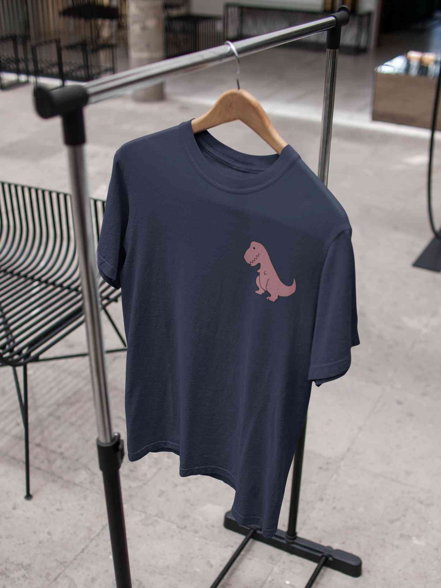 T-Rex Pocket Mens Half Sleeves T-shirt- FunkyTeesClub