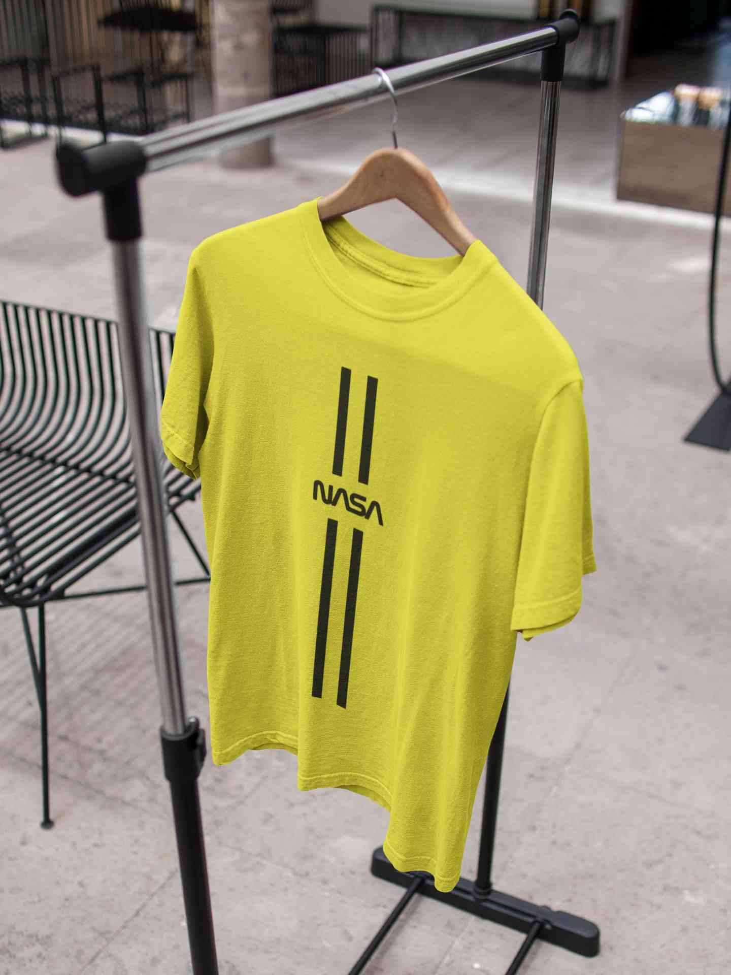 Strip Nasa Mens Half Sleeves T-shirt- FunkyTeesClub