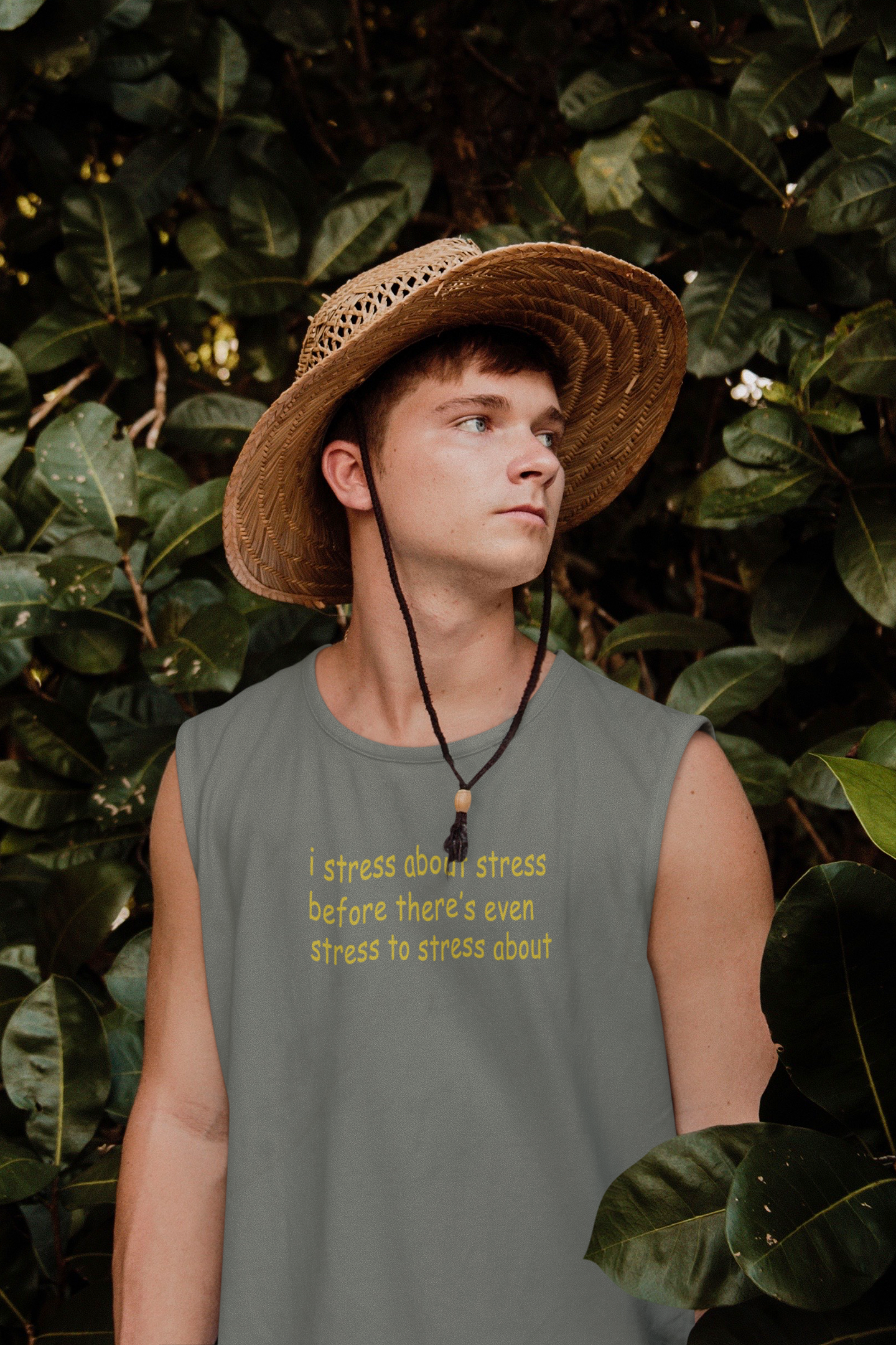 I Stress Minimal Men Gym Vest-FunkyTeesClub