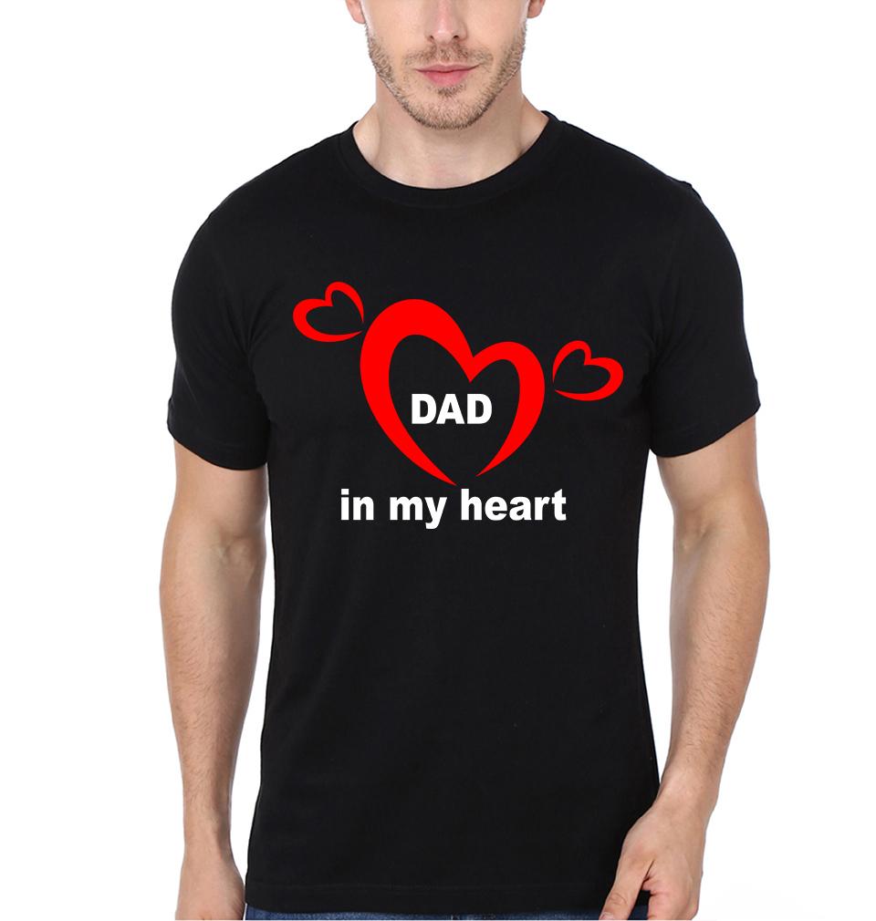 Dad In My Heart Kid In My Heart Father and Son Matching T-Shirt- FunkyTeesClub