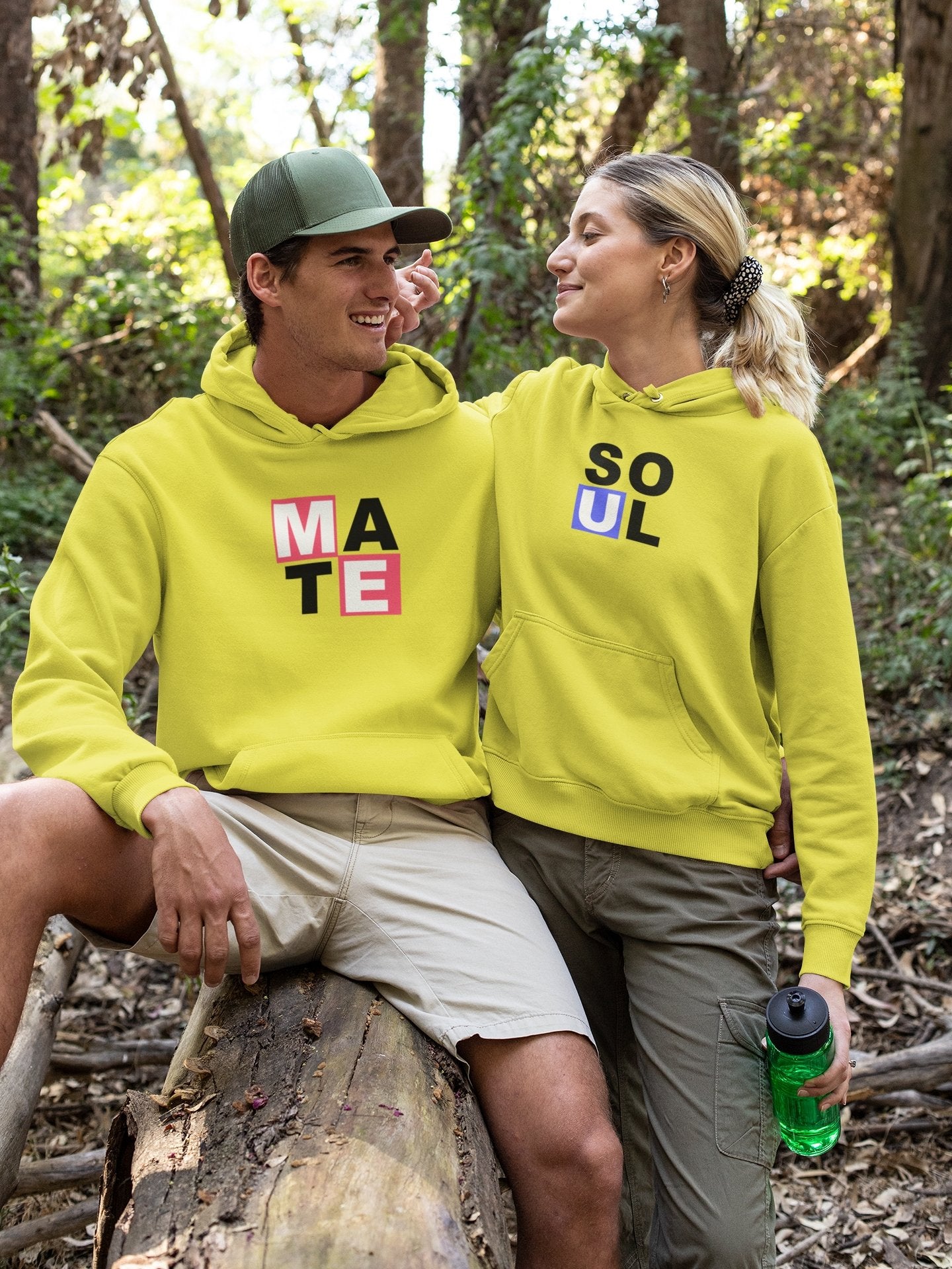 Soulmate Couple Hoodie-FunkyTeesClub - Funky Tees Club