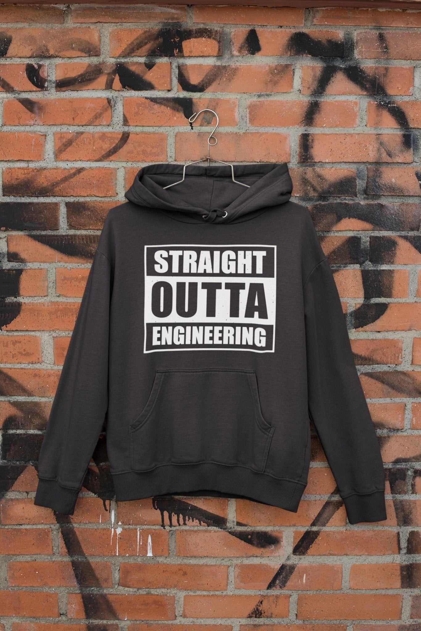 Straight Outta Engineering Hoodies for Women-FunkyTeesClub - Funky Tees Club