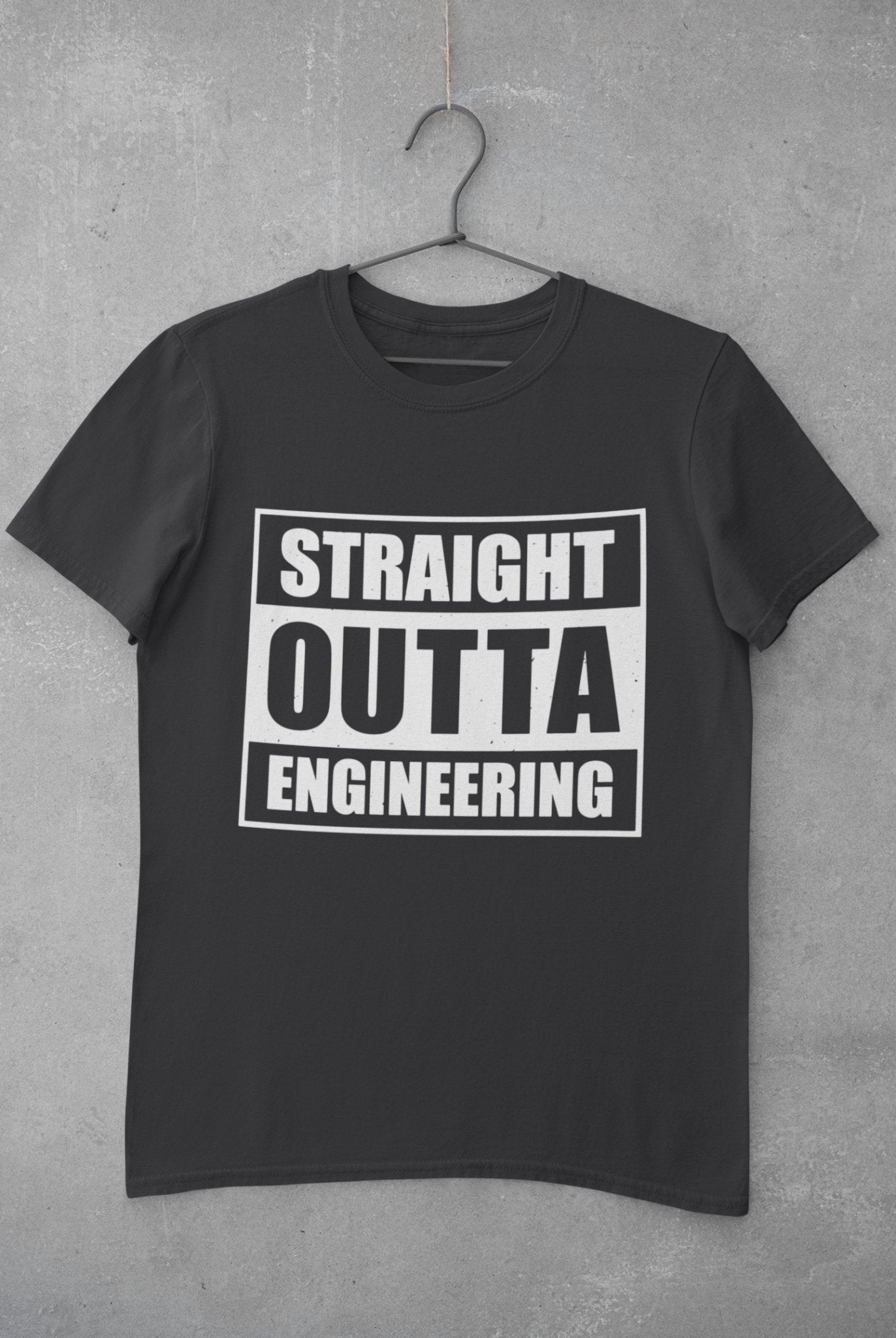 Straight Outta Engineering Women Half Sleeves T-shirt- FunkyTeesClub - Funky Tees Club