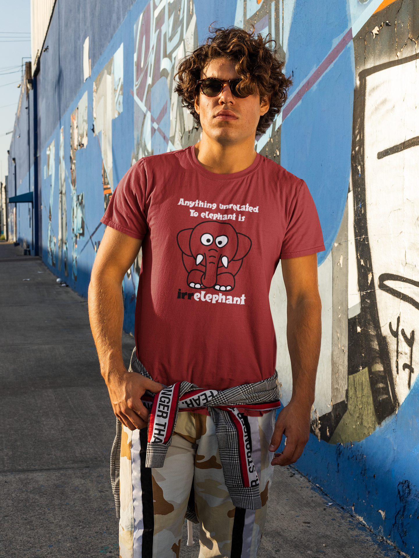 Irrelephant Funny Mens Half Sleeves T-shirt- FunkyTeesClub