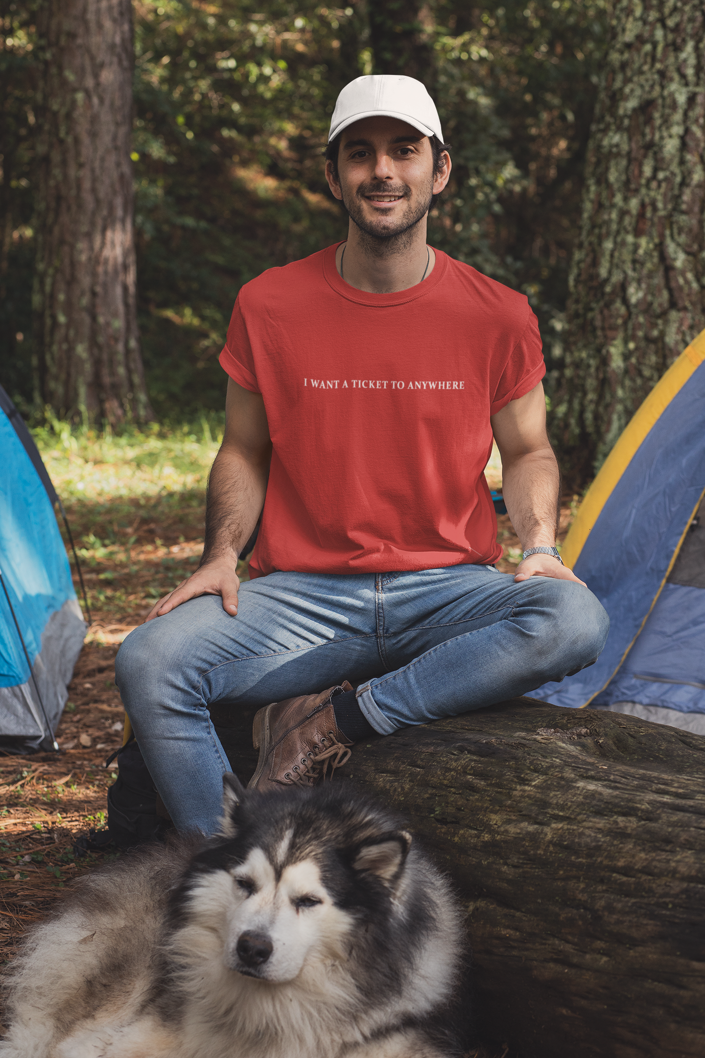 I want a ticket to anywhere Minimal Mens Half Sleeves T-shirt- FunkyTeesClub