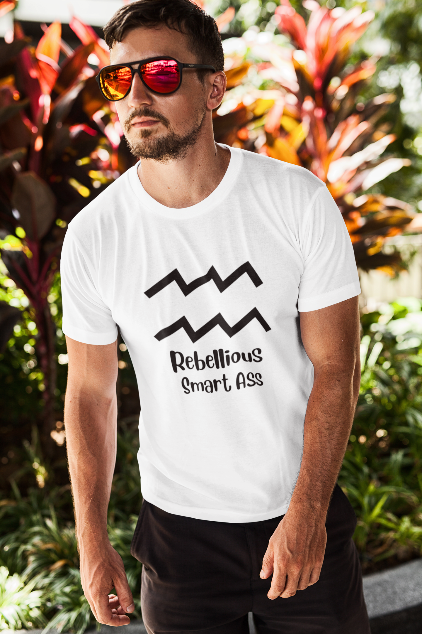 Aquarius Zodiac Sign Mens Half Sleeves T-shirt- FunkyTeesClub