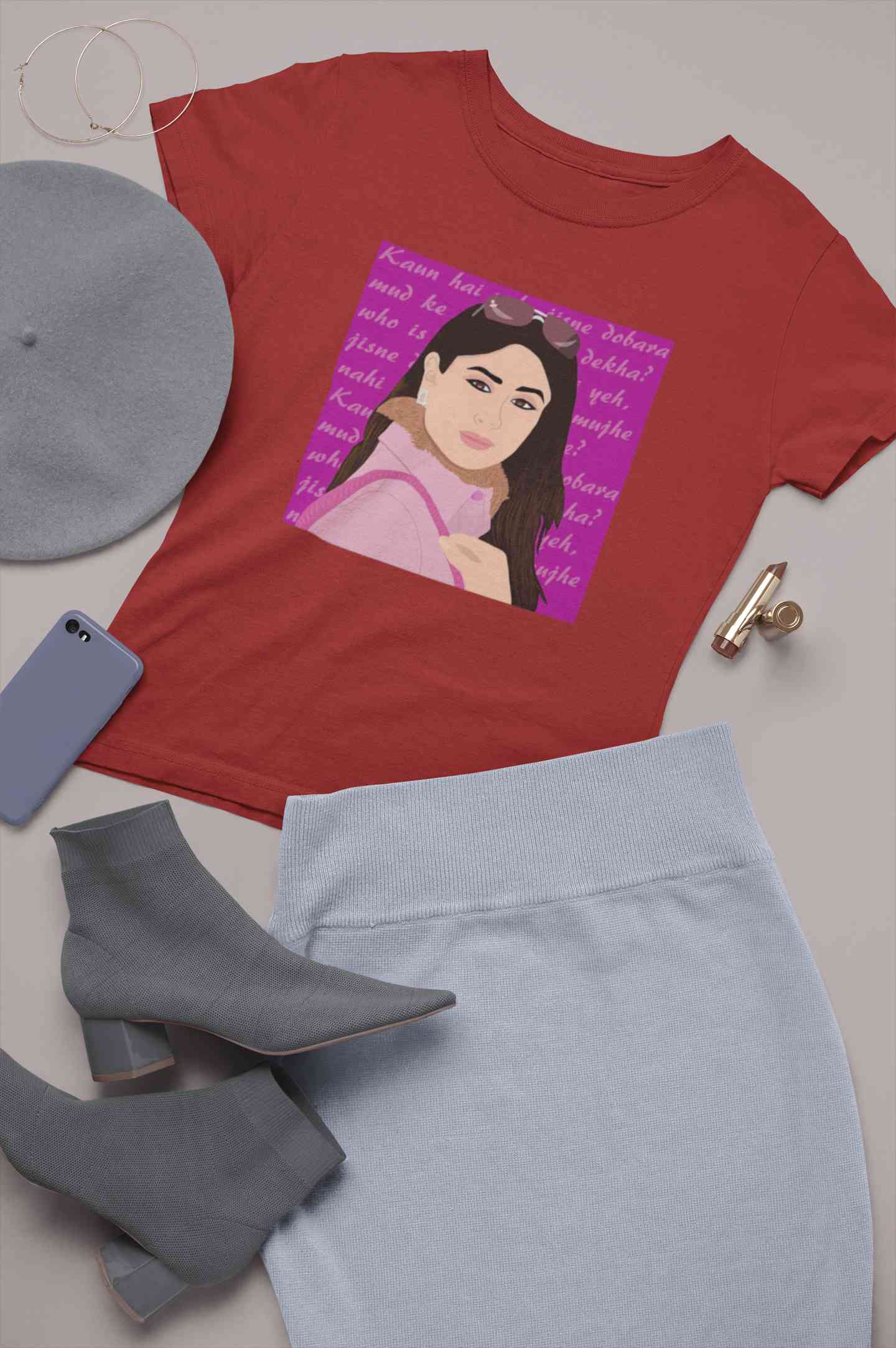 Kabhi Khushi Kabhi Gham Dialogue Women Half Sleeves T-shirt- FunkyTeesClub