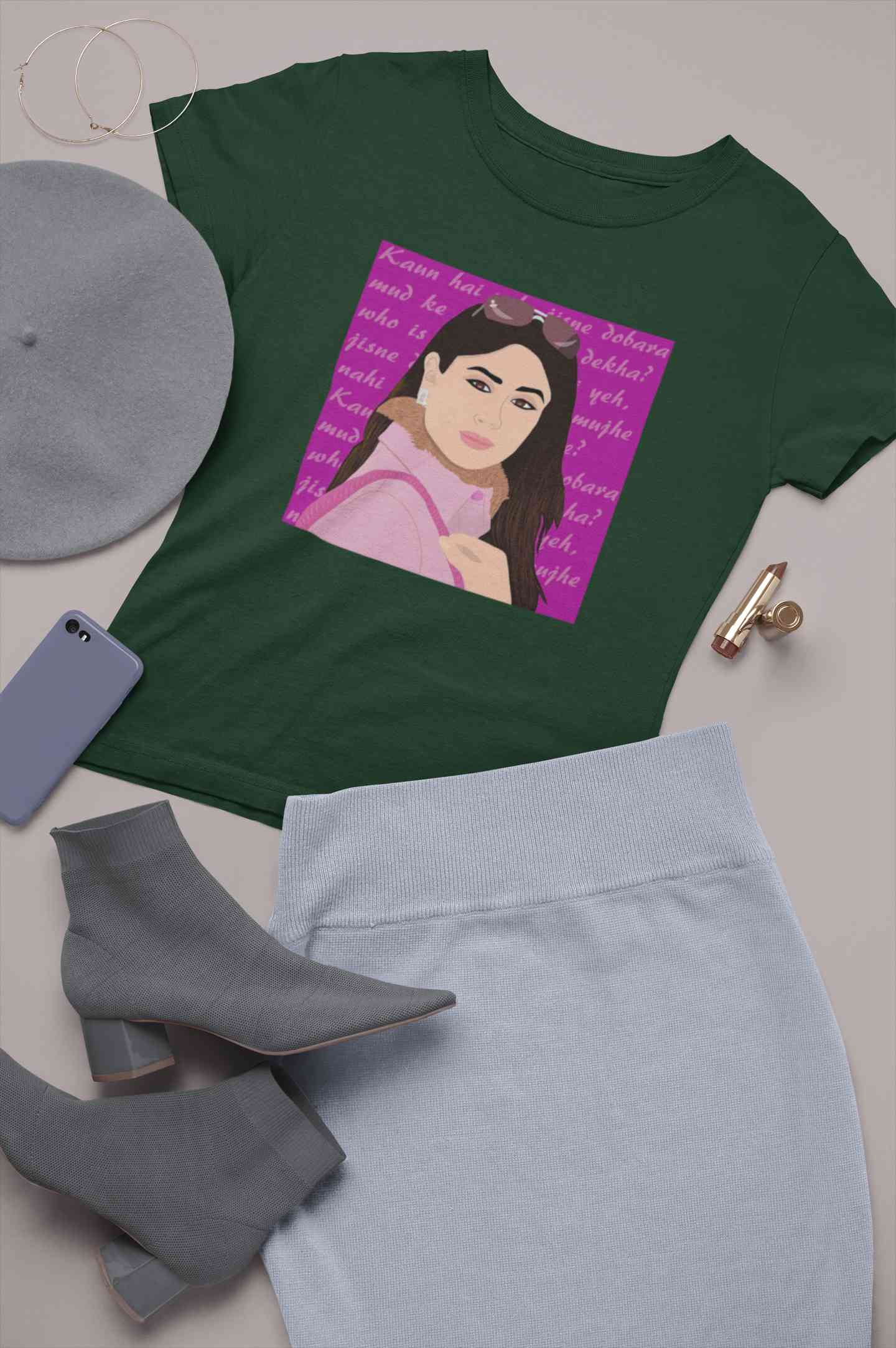 Kabhi Khushi Kabhi Gham Dialogue Women Half Sleeves T-shirt- FunkyTeesClub