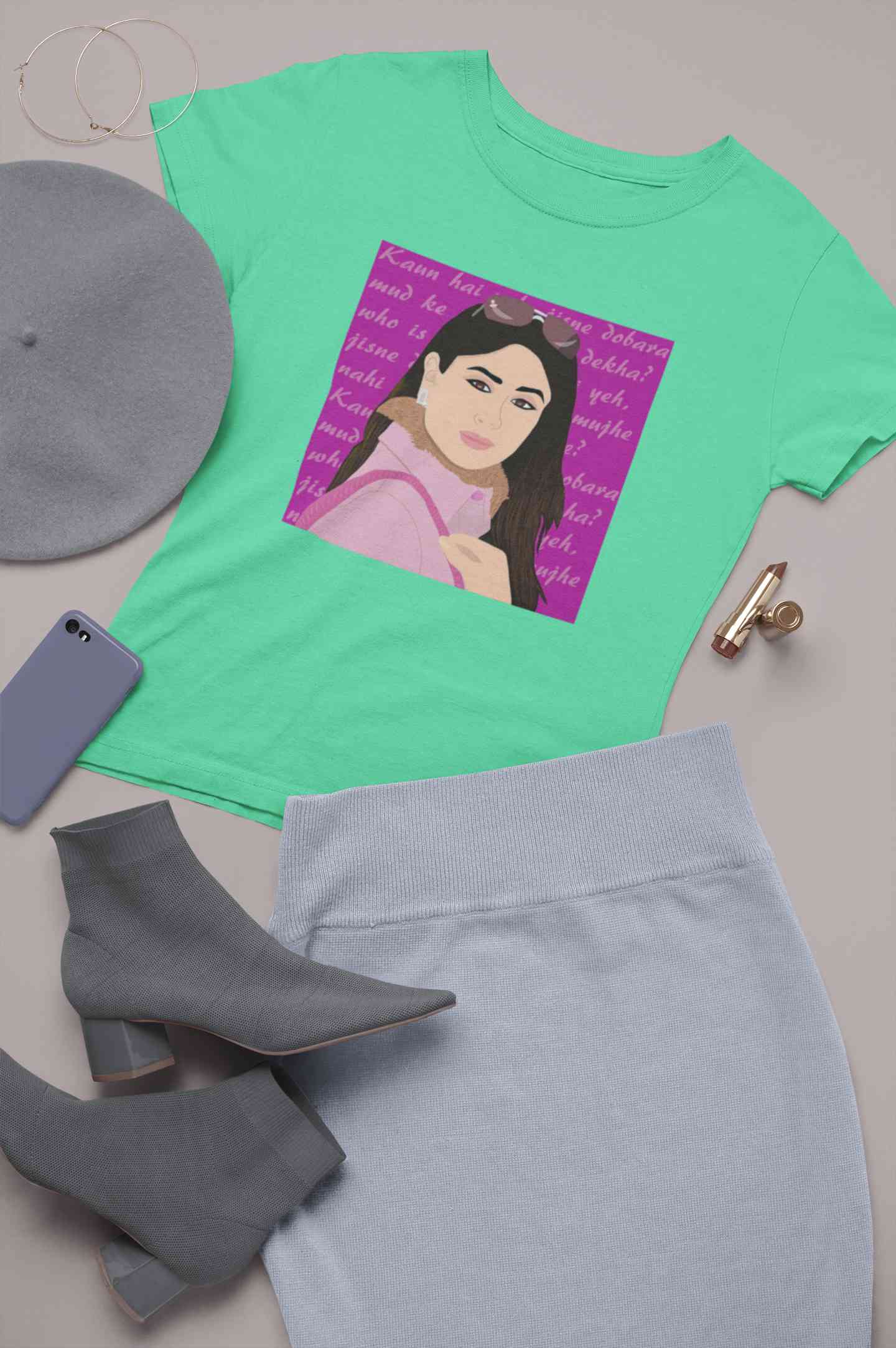 Kabhi Khushi Kabhi Gham Dialogue Women Half Sleeves T-shirt- FunkyTeesClub