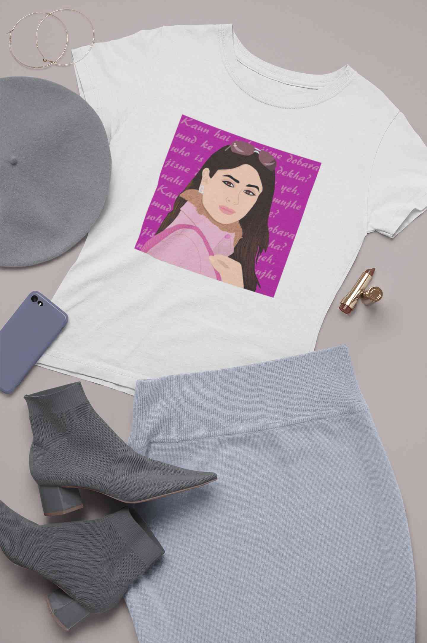 Kabhi Khushi Kabhi Gham Dialogue Women Half Sleeves T-shirt- FunkyTeesClub