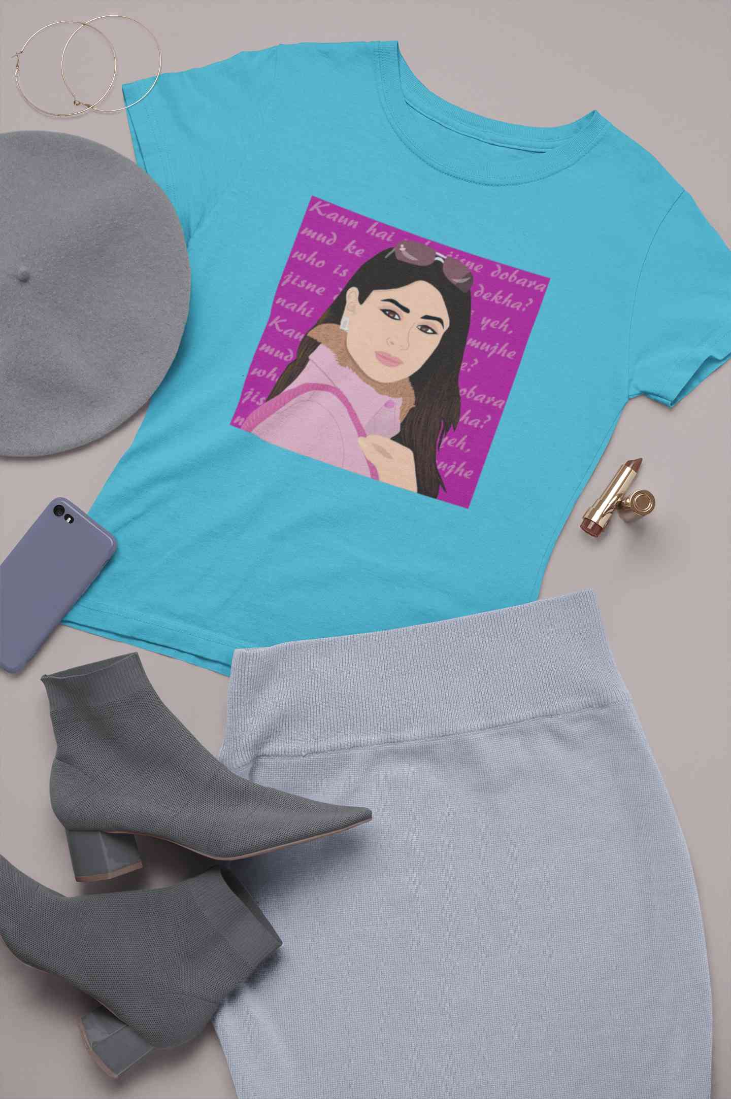 Kabhi Khushi Kabhi Gham Dialogue Women Half Sleeves T-shirt- FunkyTeesClub