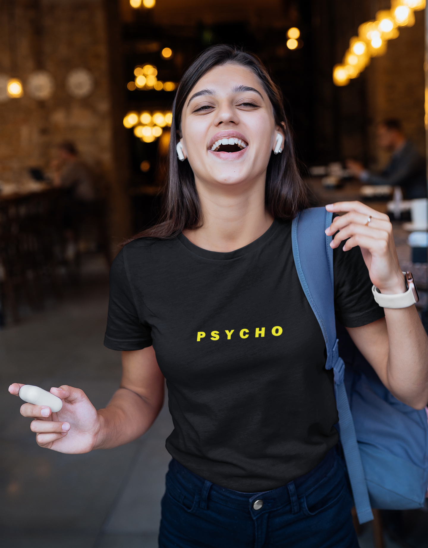 Psycho Minimal Women Half Sleeves T-shirt- FunkyTeesClub