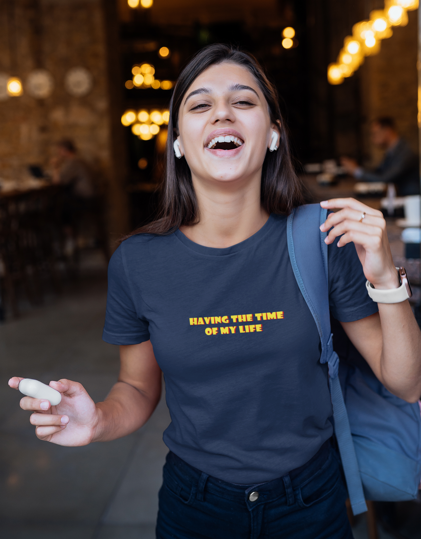 Having the time of my life Minimal Women Half Sleeves T-shirt- FunkyTeesClub