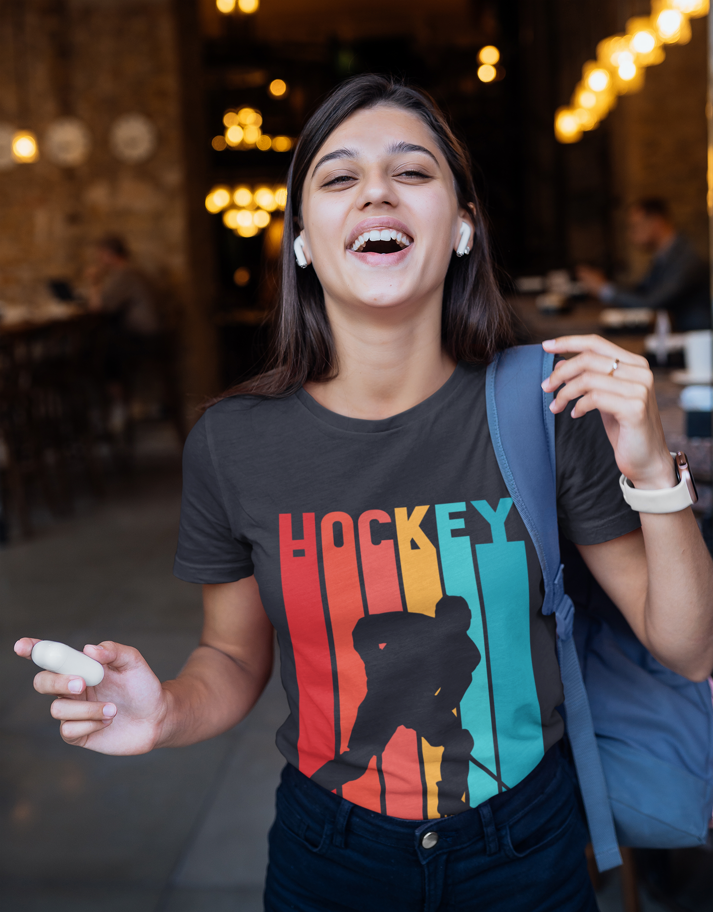 Hockey Women Half Sleeves T-shirt- FunkyTeesClub