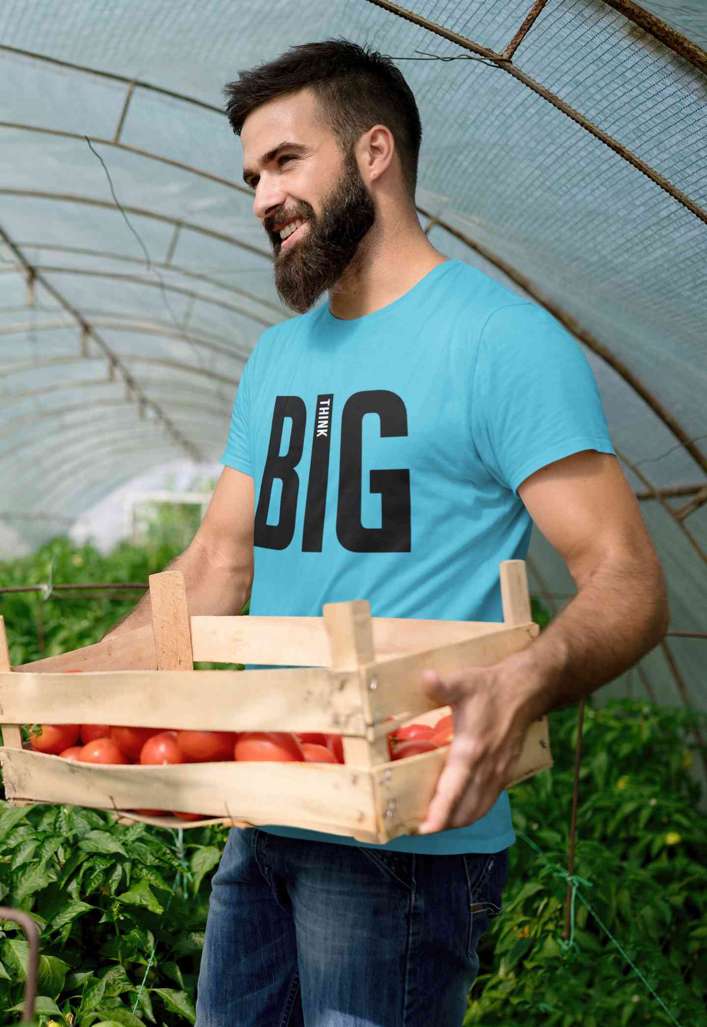 Think Big Mens Half Sleeves T-shirt- FunkyTeesClub