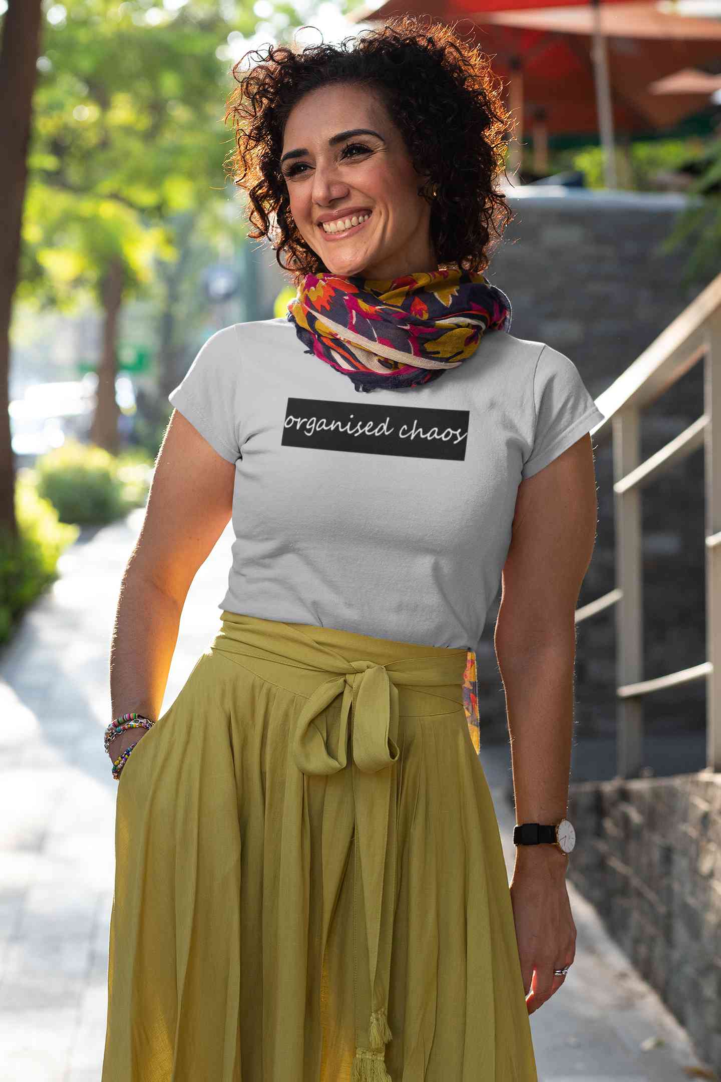 Organised Chaos Women Half Sleeves T-shirt- FunkyTeesClub