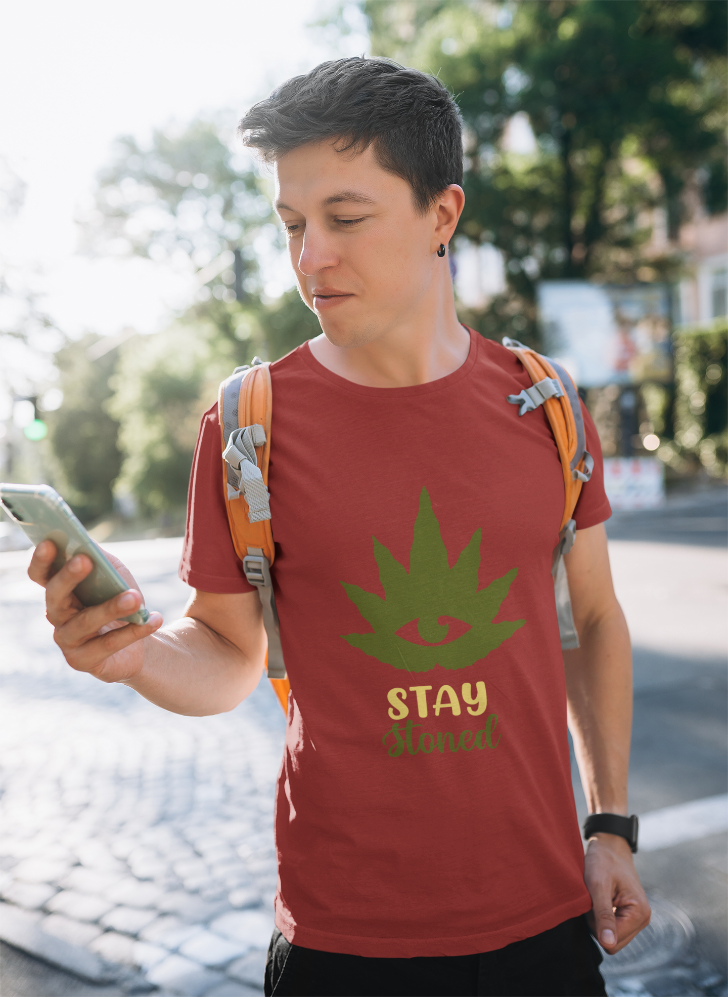 Stay Stoned Mens Half Sleeves T-shirt- FunkyTeesClub
