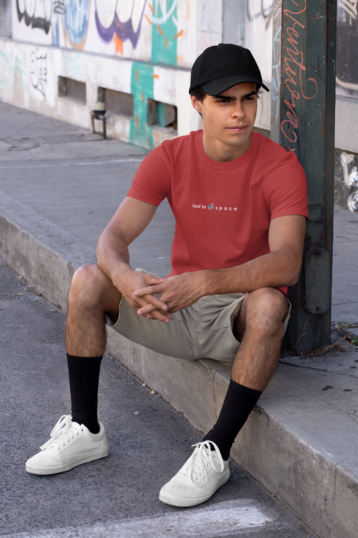 Lost in space Minimal Mens Half Sleeves T-shirt- FunkyTeesClub