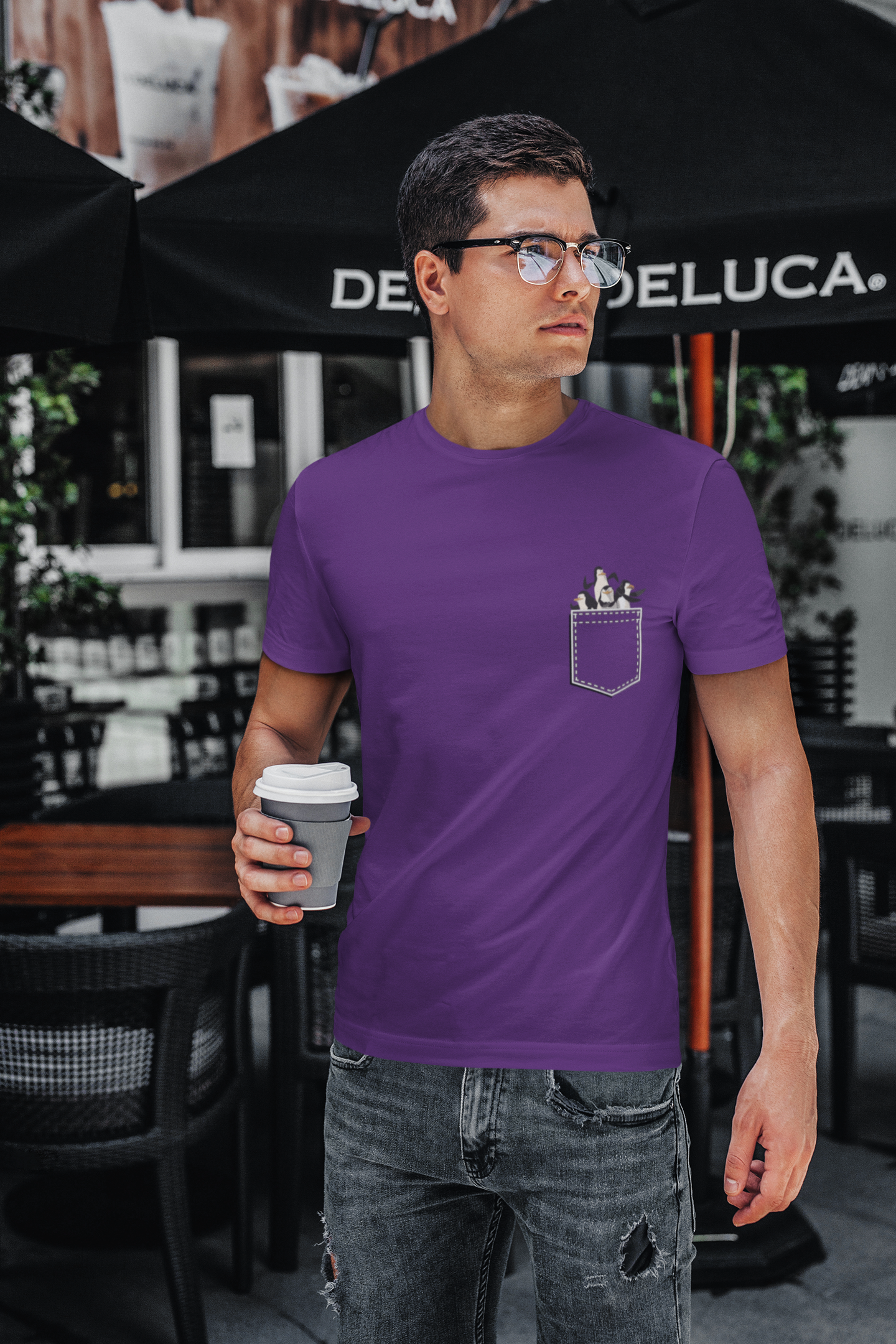 Penguin Mens Half Sleeves T-shirt- FunkyTeesClub