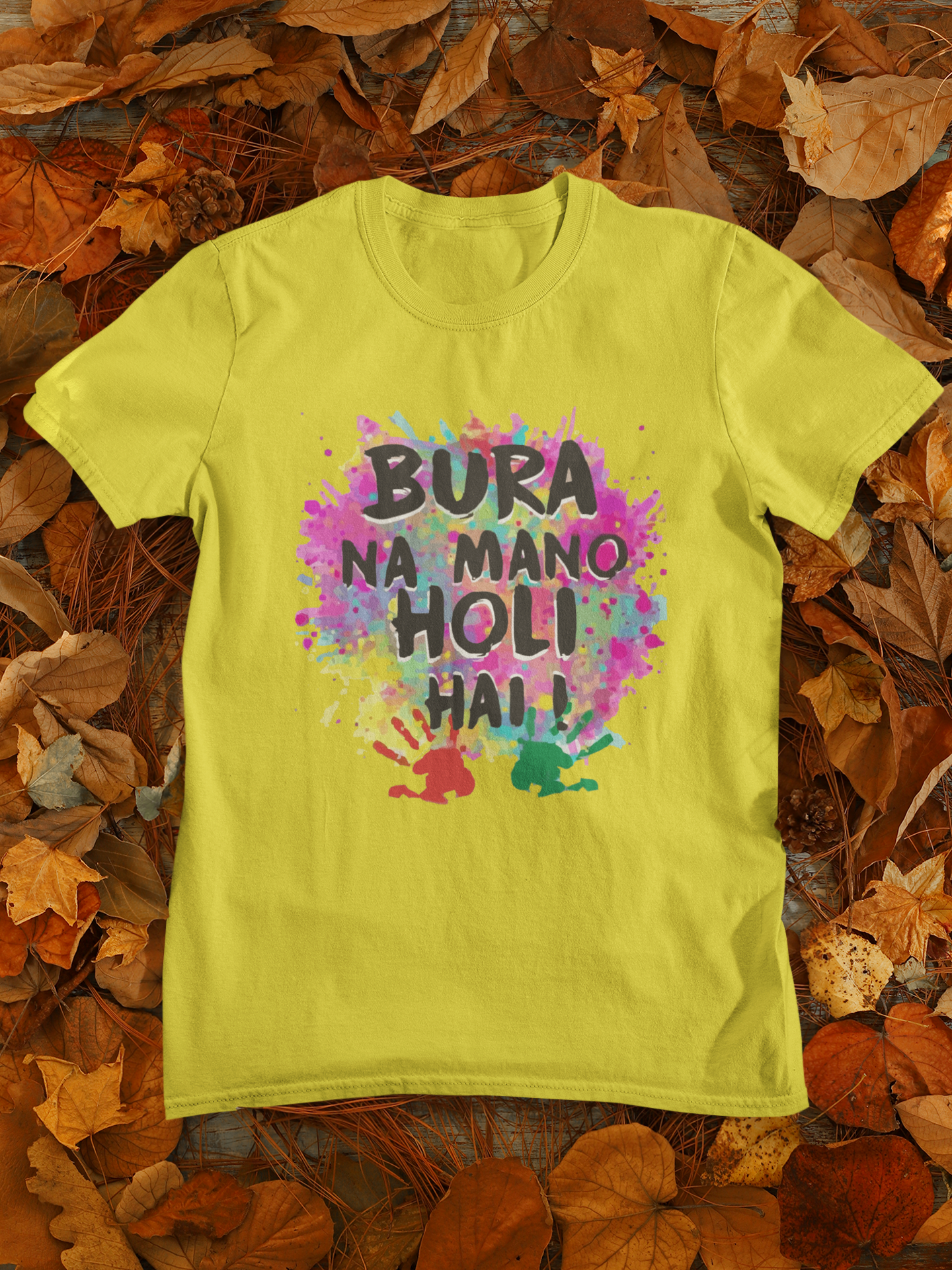Bura Na Mano Holi Hai Mens Half Sleeves T-shirt- FunkyTeesClub