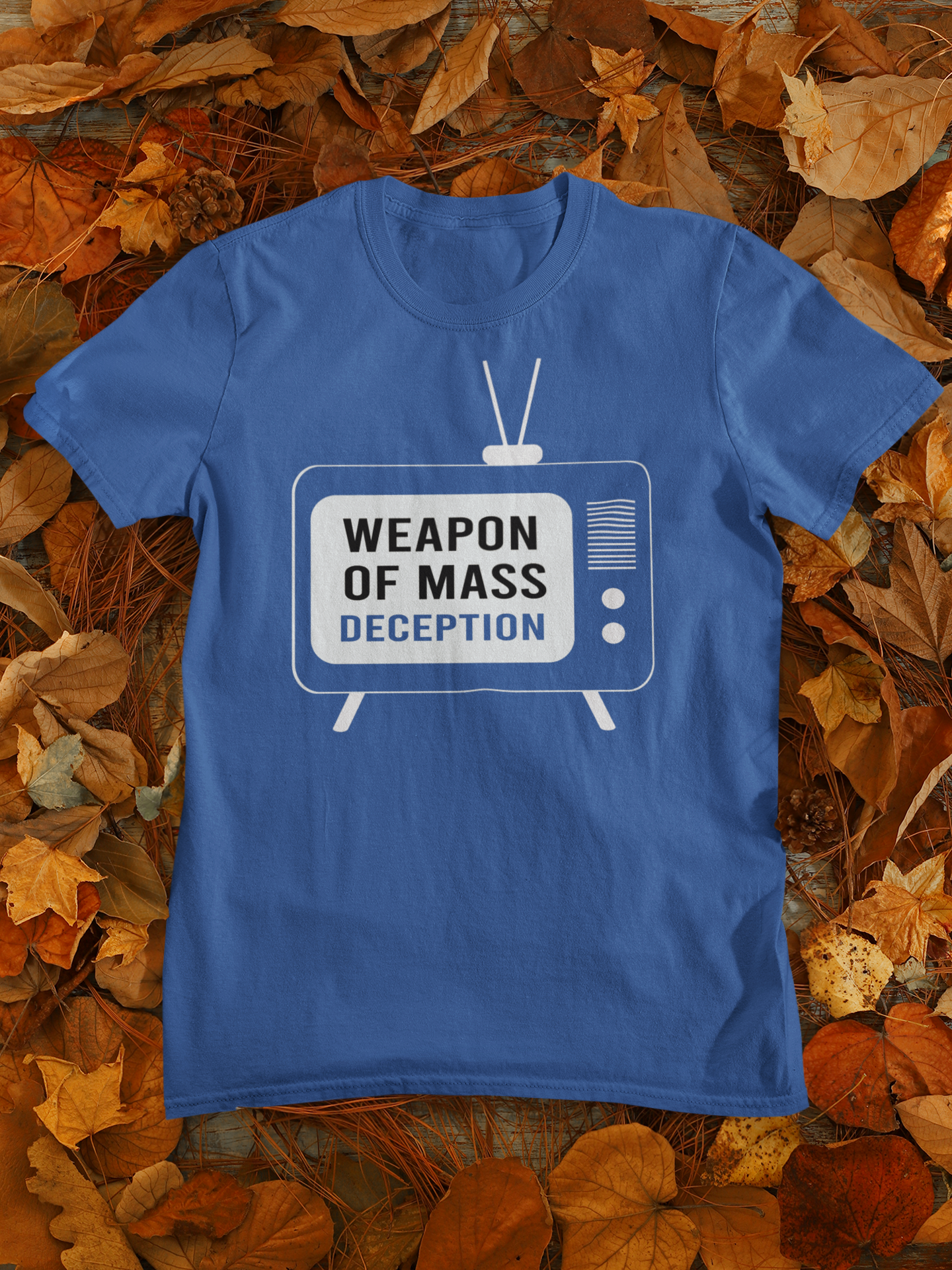 Weapon Of Mass Deception Anti Government Mens Half Sleeves T-shirt- FunkyTeesClub