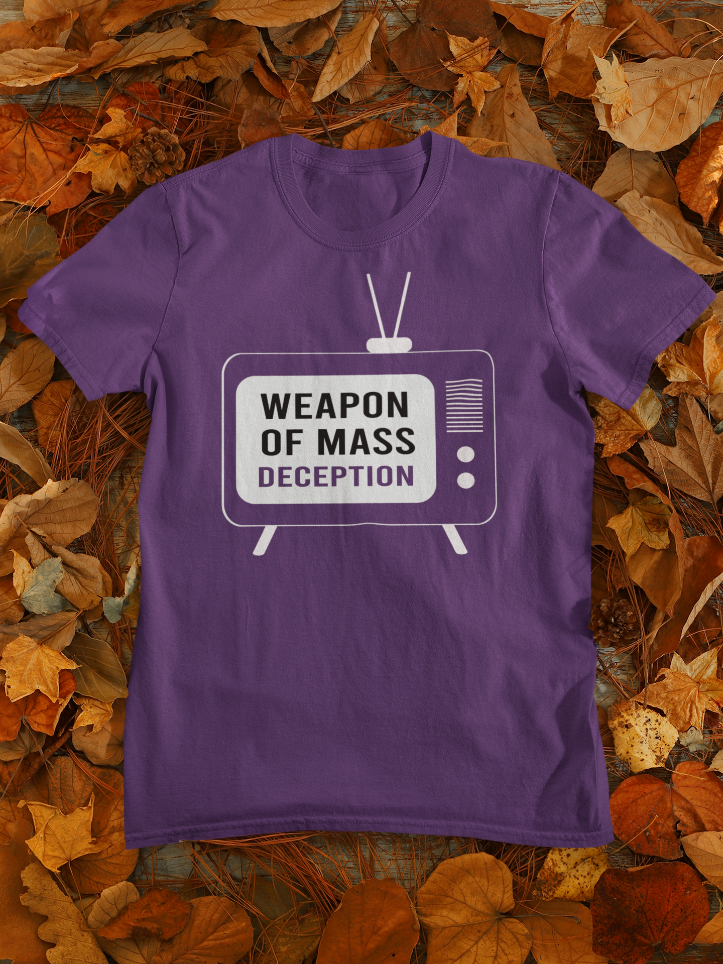 Weapon Of Mass Deception Anti Government Mens Half Sleeves T-shirt- FunkyTeesClub