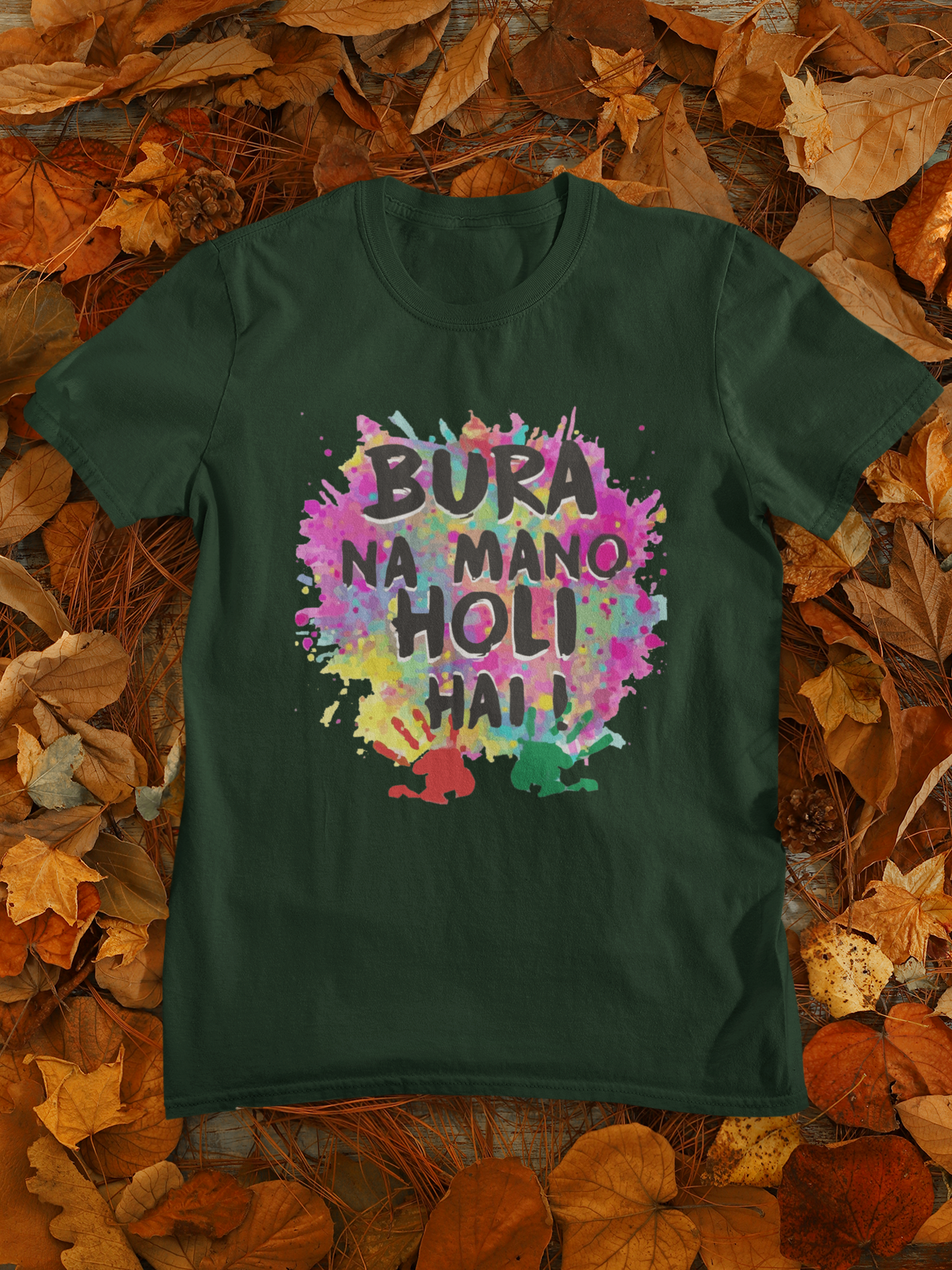 Bura Na Mano Holi Hai Mens Half Sleeves T-shirt- FunkyTeesClub