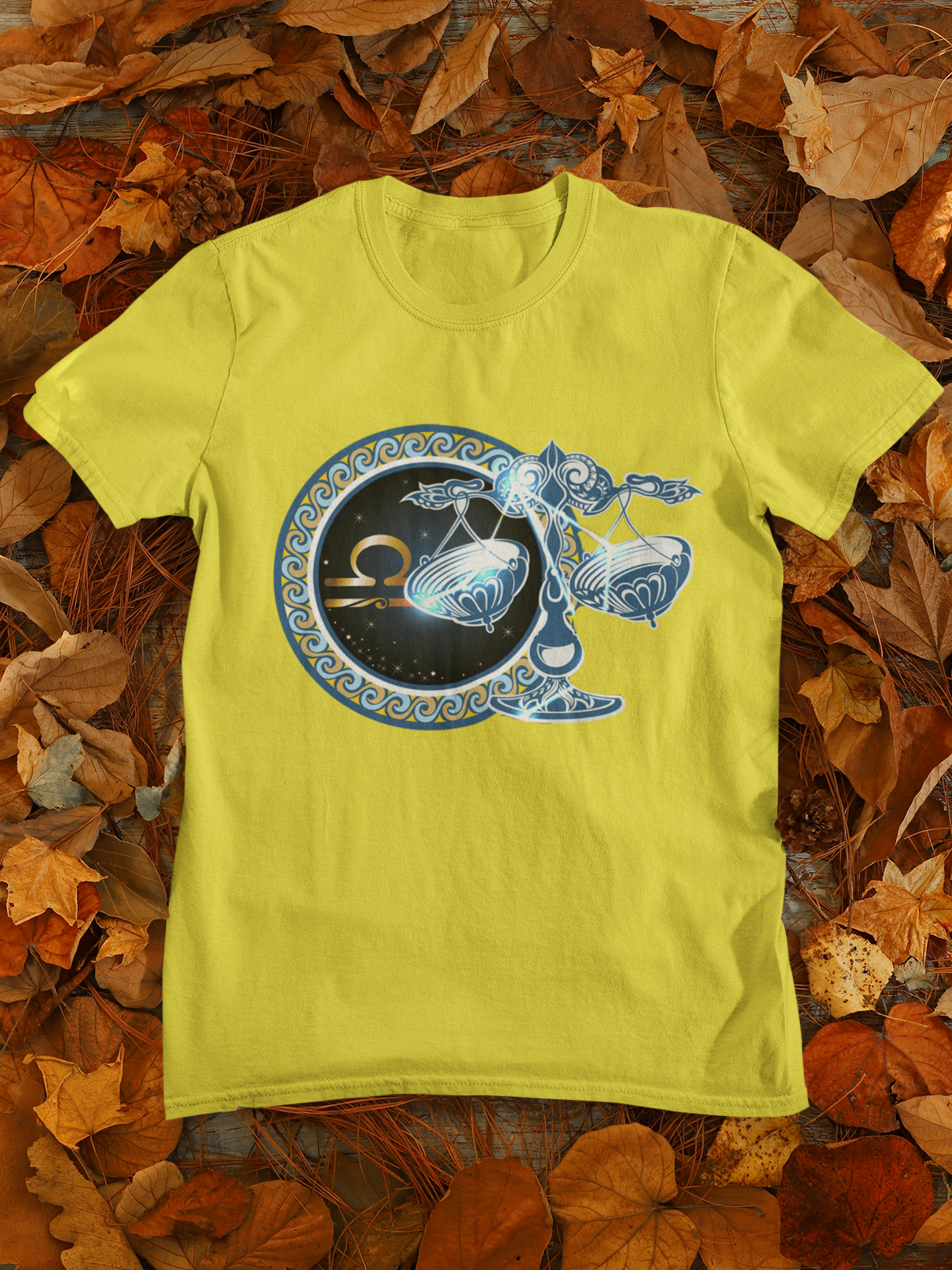 Libra Zodiac Sign Mens Half Sleeves T-shirt- FunkyTeesClub