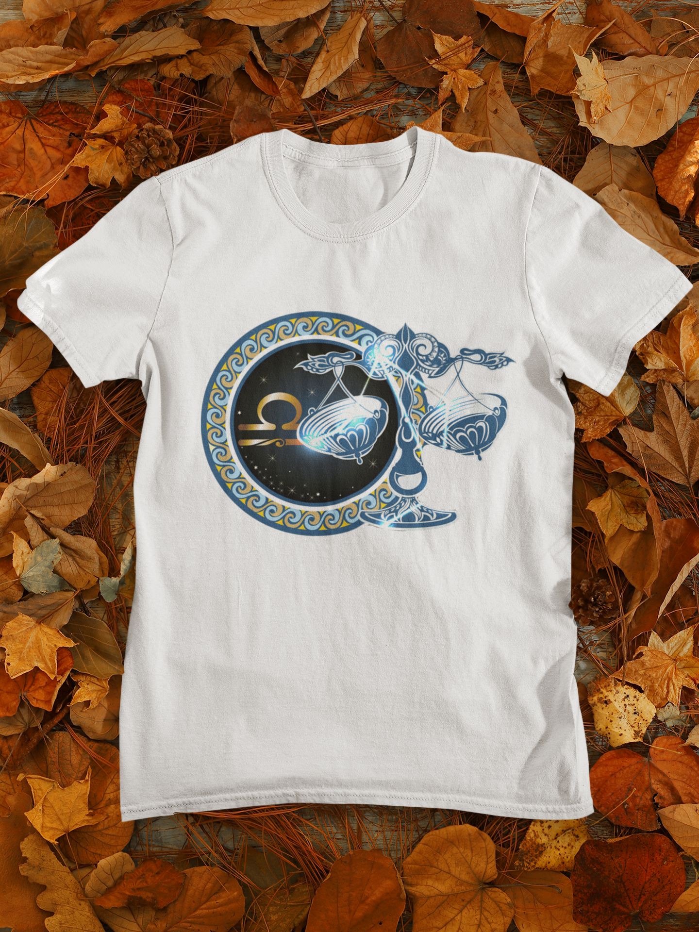 Libra Zodiac Sign Mens Half Sleeves T-shirt- FunkyTeesClub