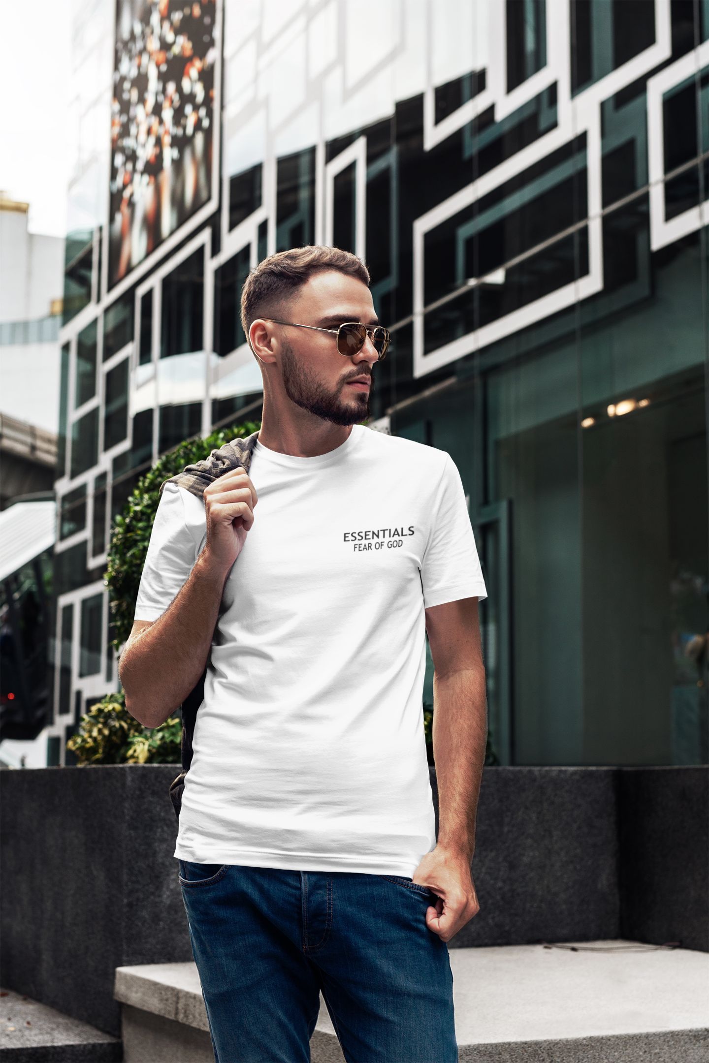 Essentials Fear Of God Mens Half Sleeves T-shirt- FunkyTeesClub