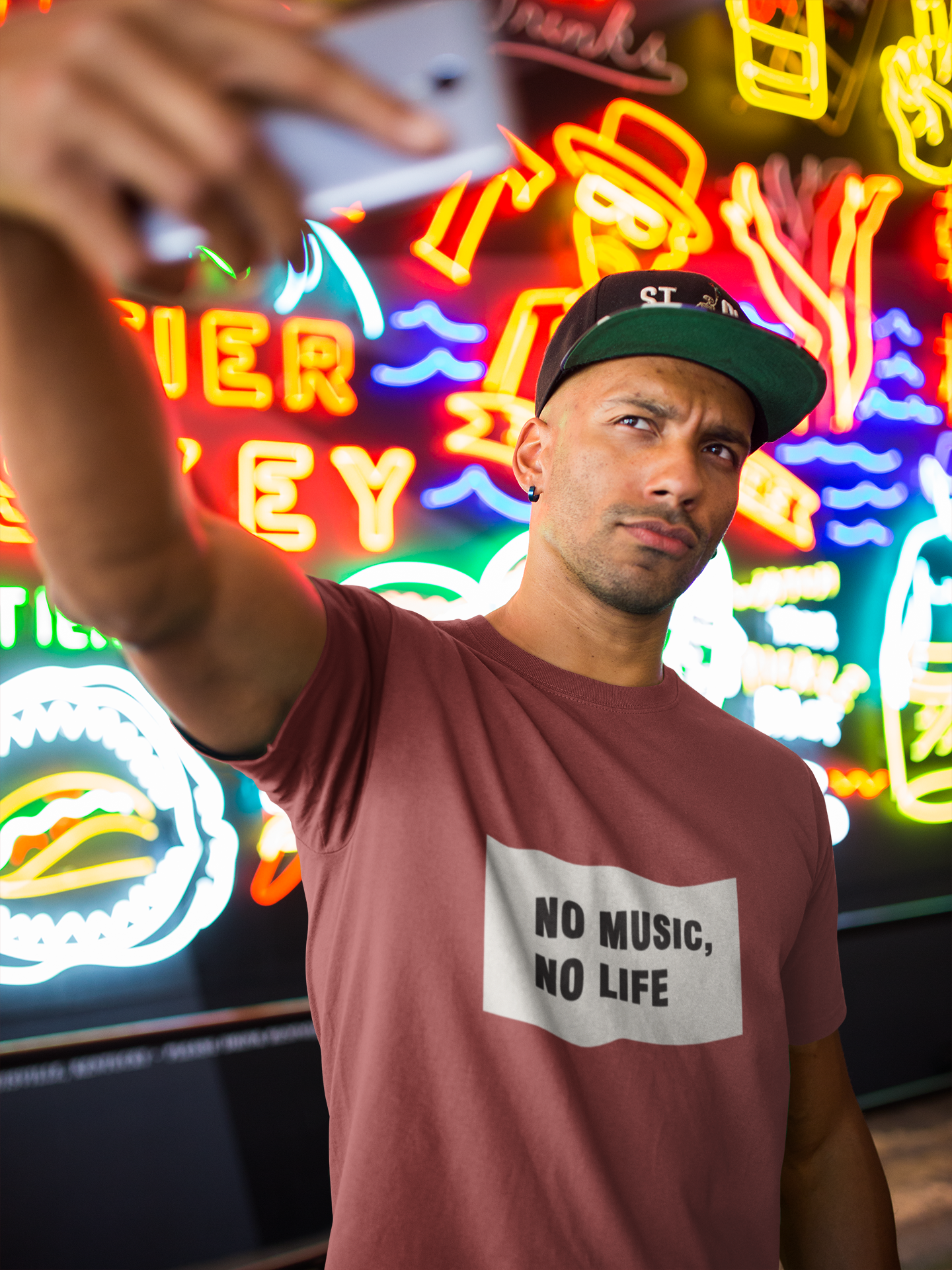 No Music No Life Mens Half Sleeves T-shirt- FunkyTeesClub