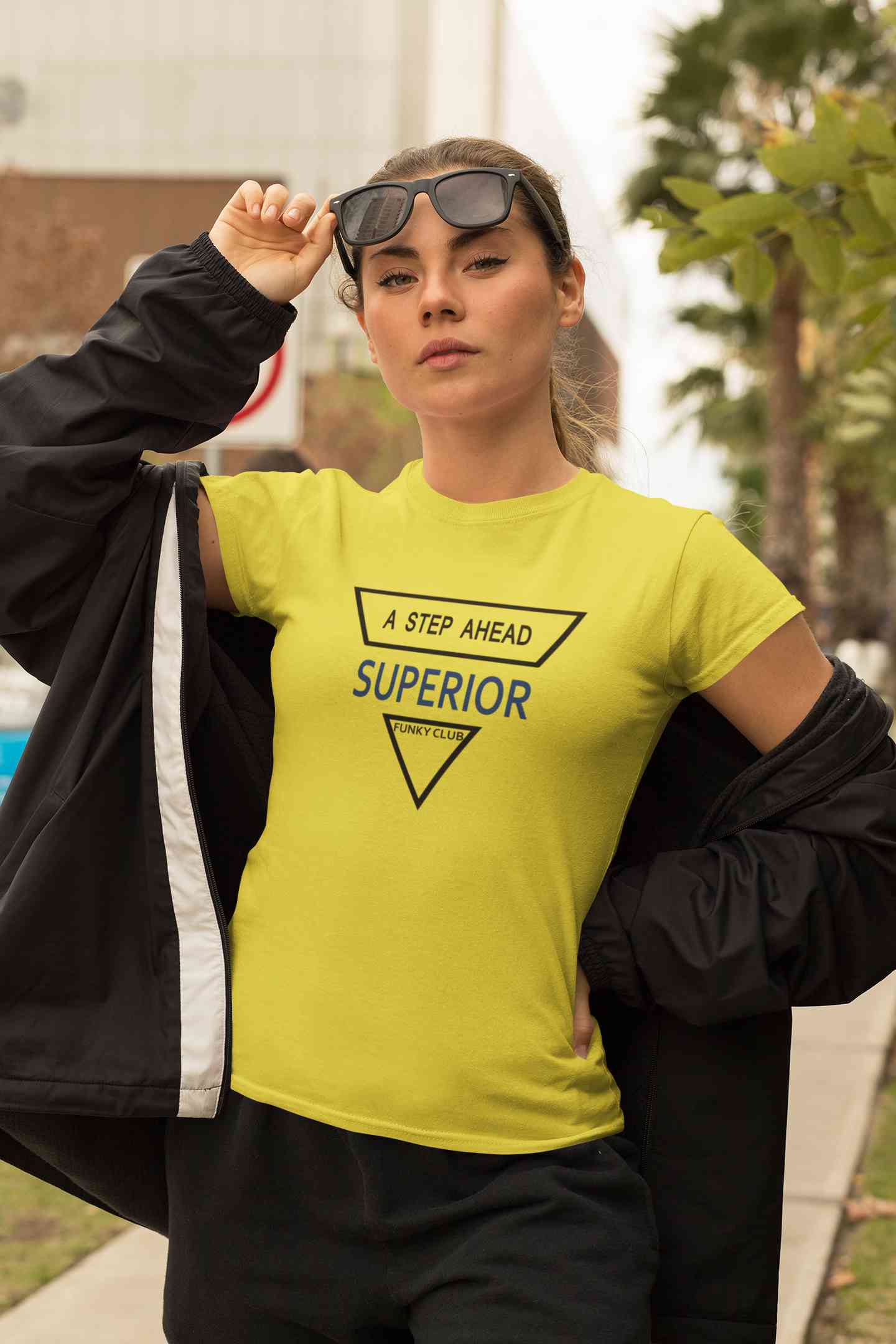 A Step Ahead Superior Women Half Sleeves T-shirt- FunkyTeesClub