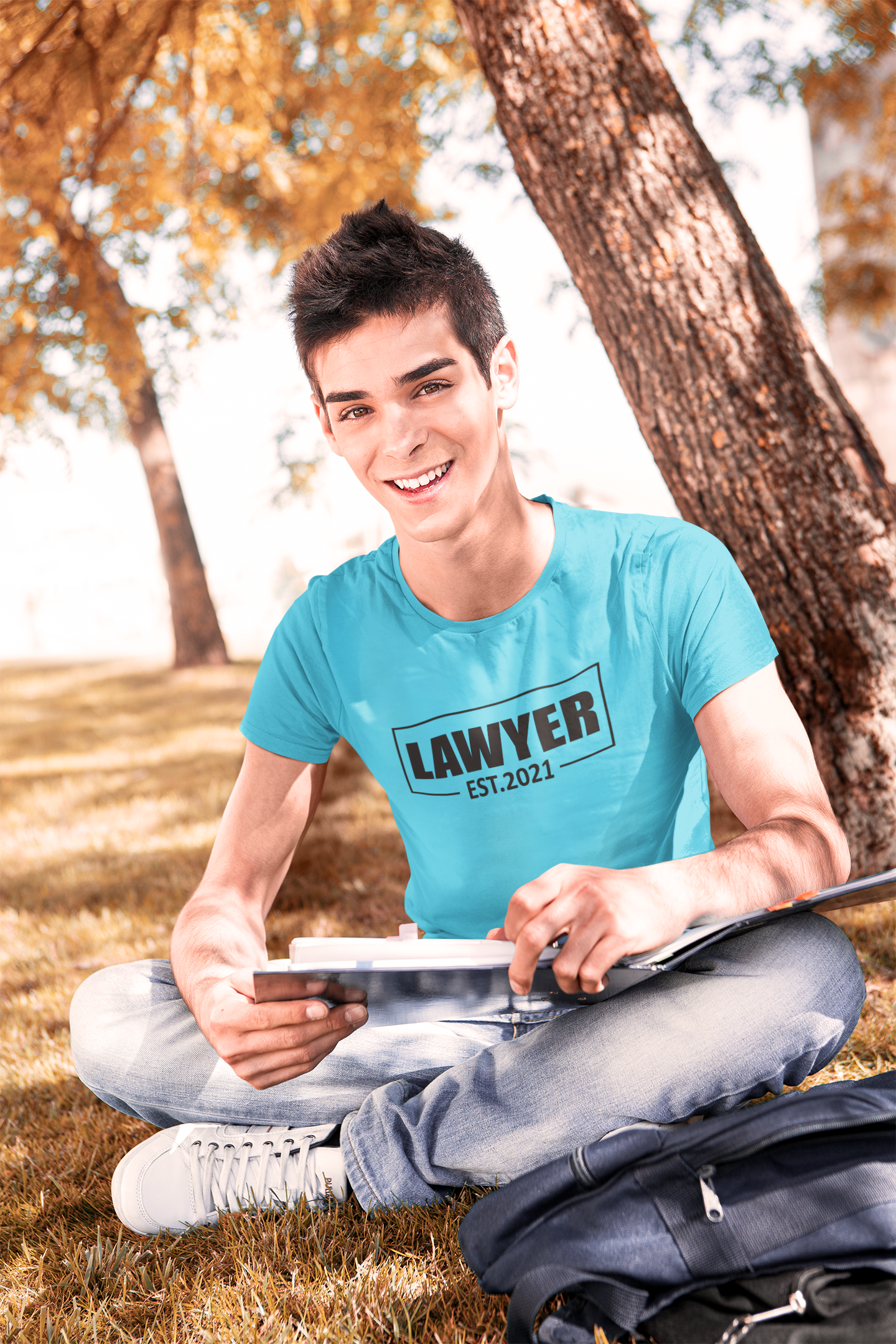 Lawyer Estd 2021 Mens Half Sleeves T-shirt- FunkyTeesClub
