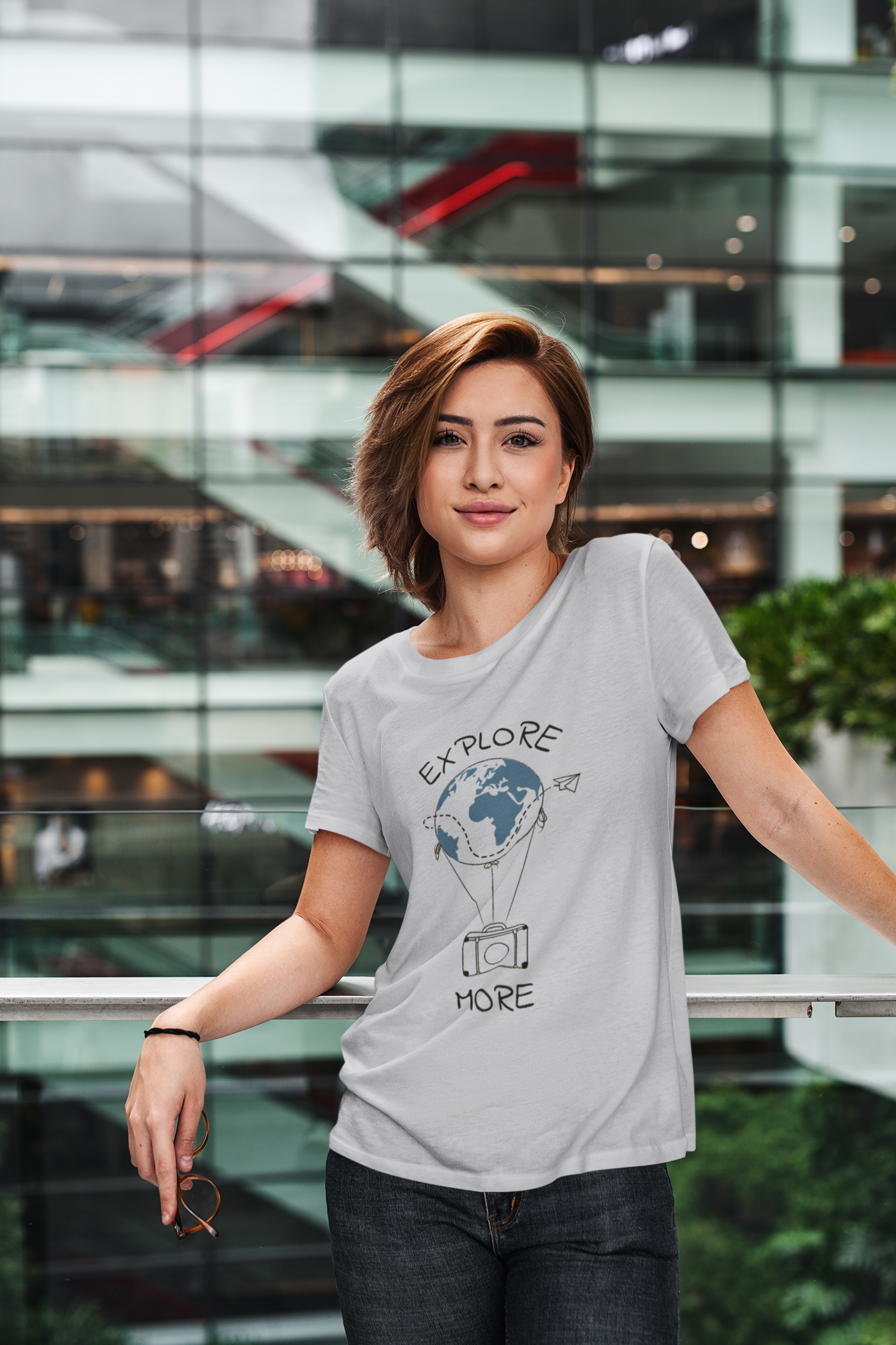 Explore the World Travel Women Half Sleeves T-shirt- FunkyTeesClub