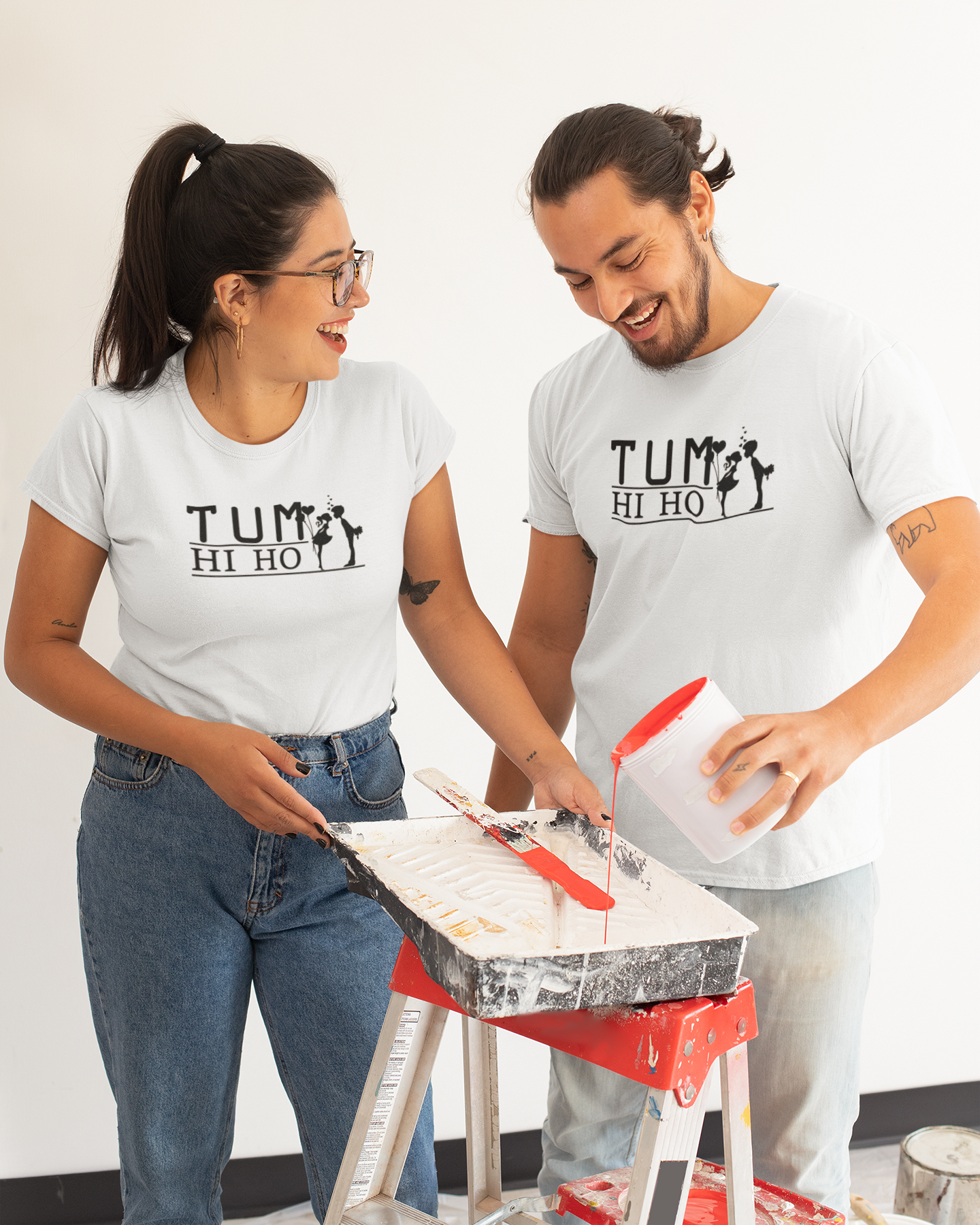 Tum Hi Ho Couple Half Sleeves T-Shirts -FunkyTeesClub