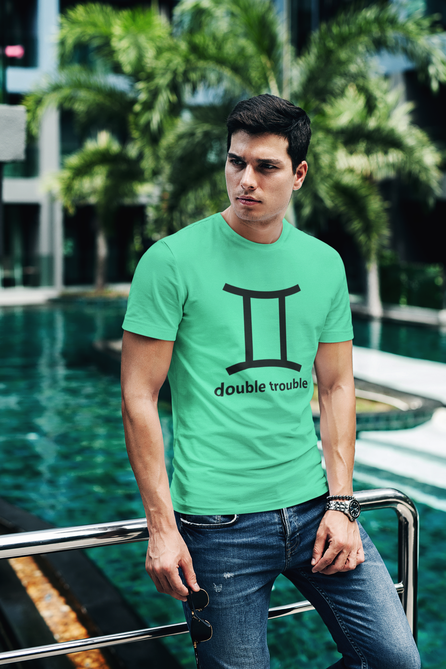 Gemini Zodiac Sign Mens Half Sleeves T-shirt- FunkyTeesClub