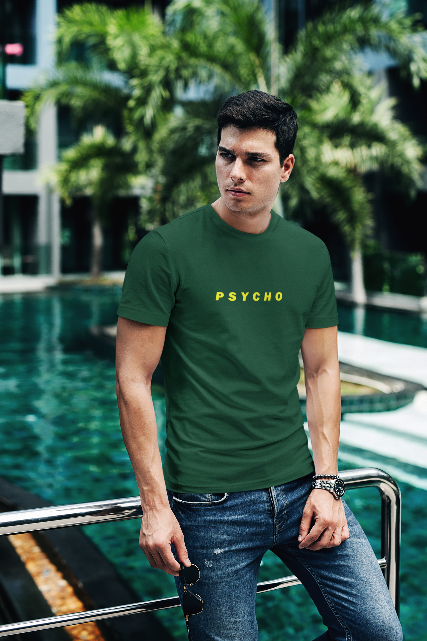 Psycho Minimal Mens Half Sleeves T-shirt- FunkyTeesClub