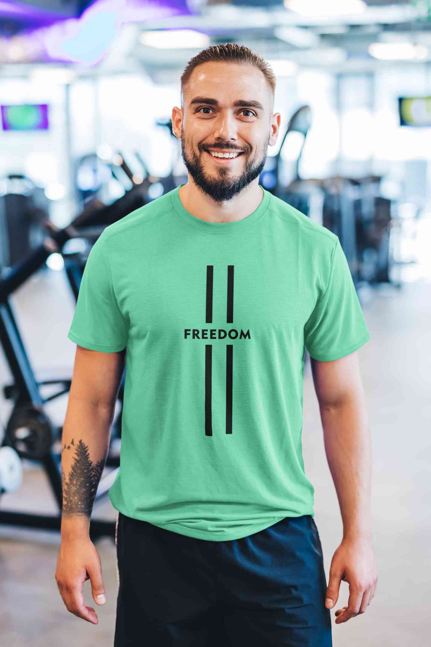 Strip Freedom Mens Half Sleeves T-shirt- FunkyTeesClub