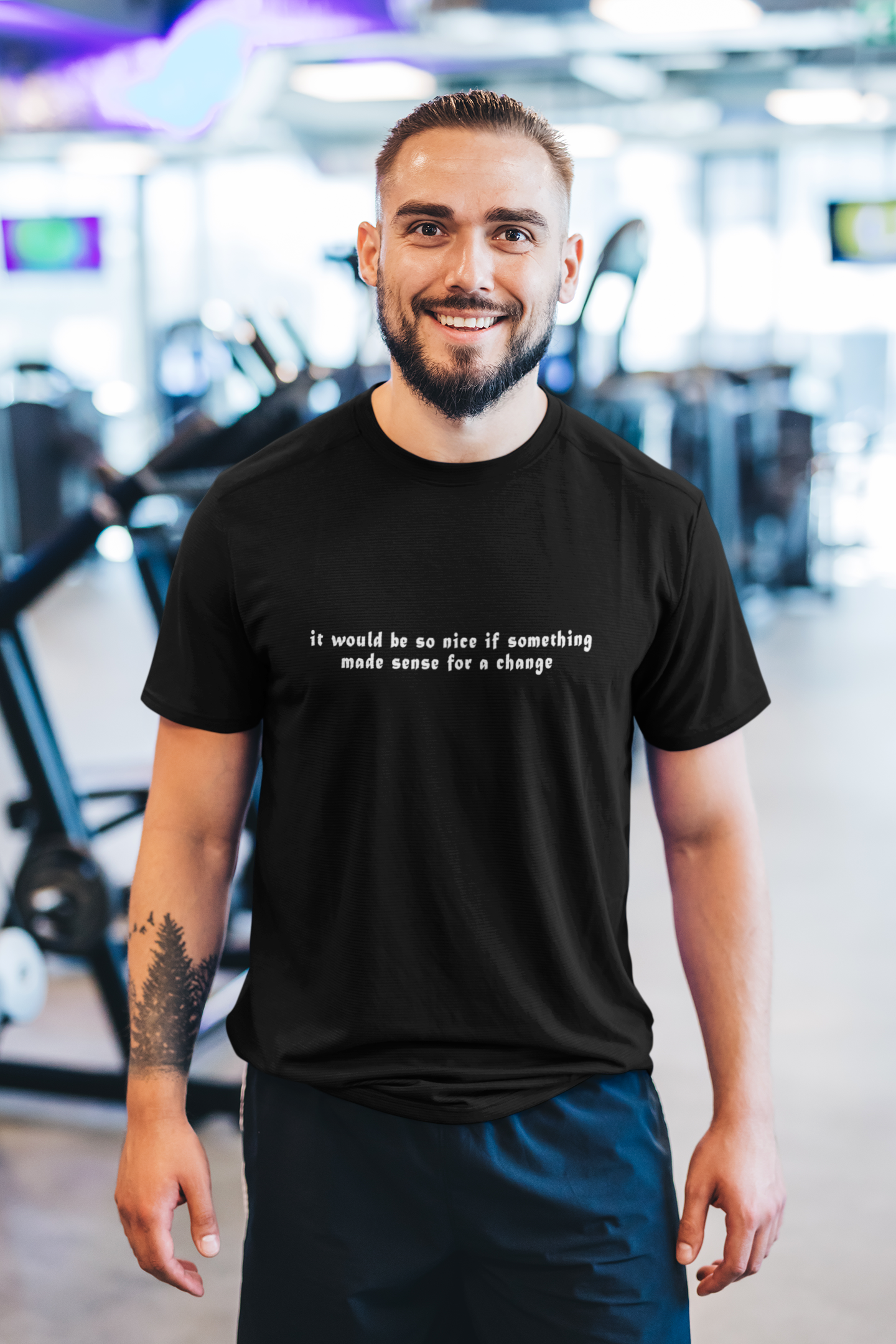 It would be so nice if something made sense for a change Minimal Mens Half Sleeves T-shirt- FunkyTeesClub