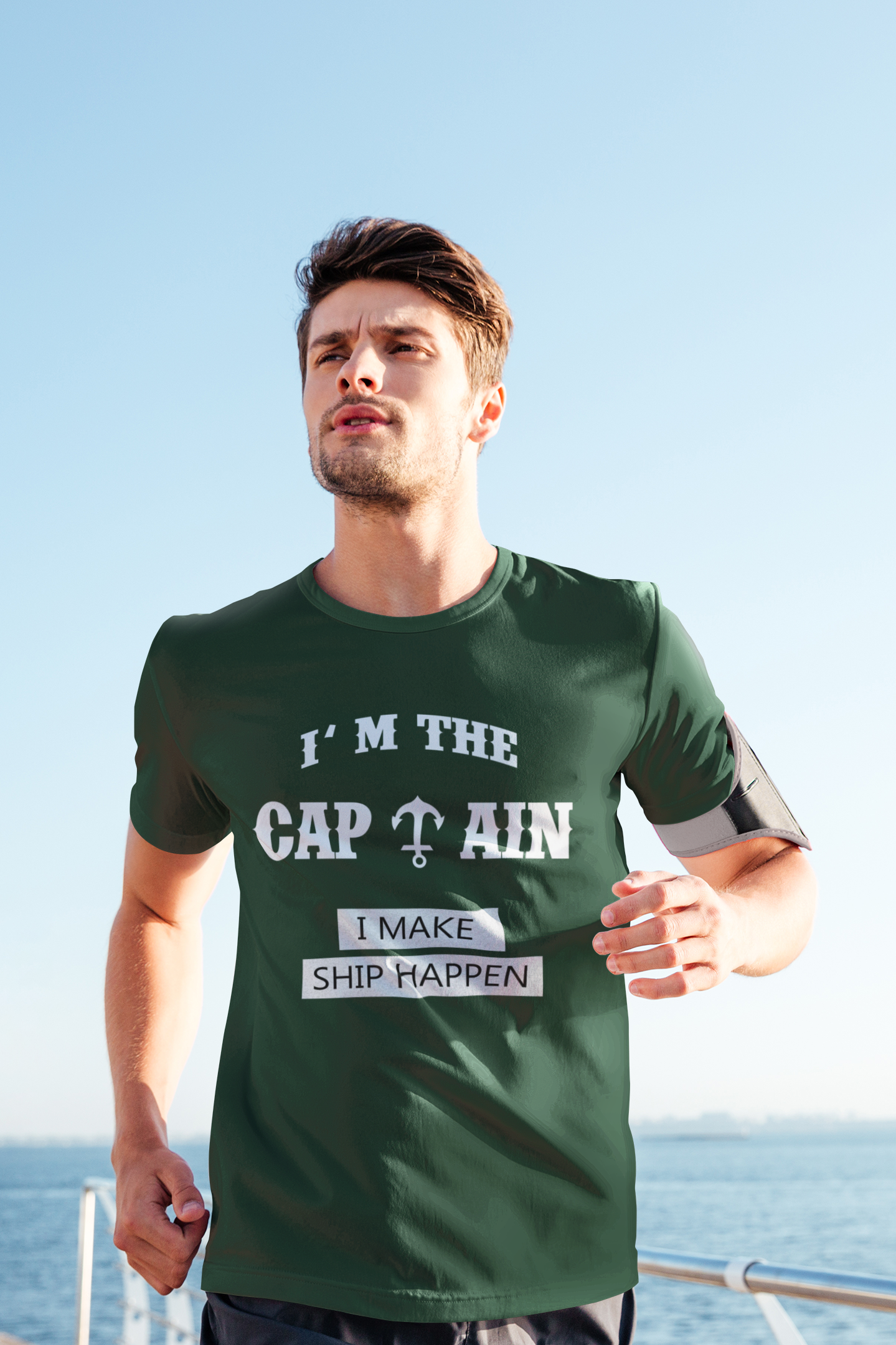 I Am The Captain Merchant Navy Mens Half Sleeves T-shirt- FunkyTeesClub
