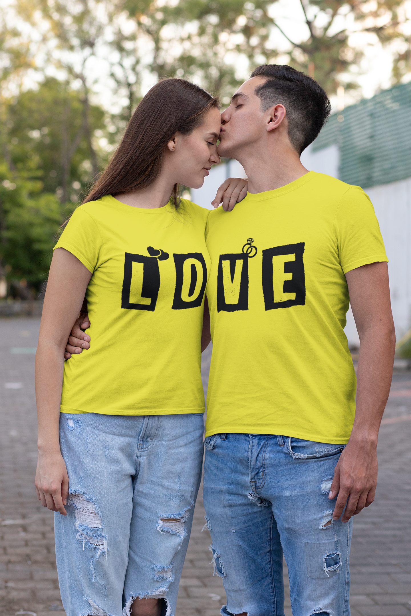 Love Couple Half Sleeves T-Shirts -FunkyTeesClub