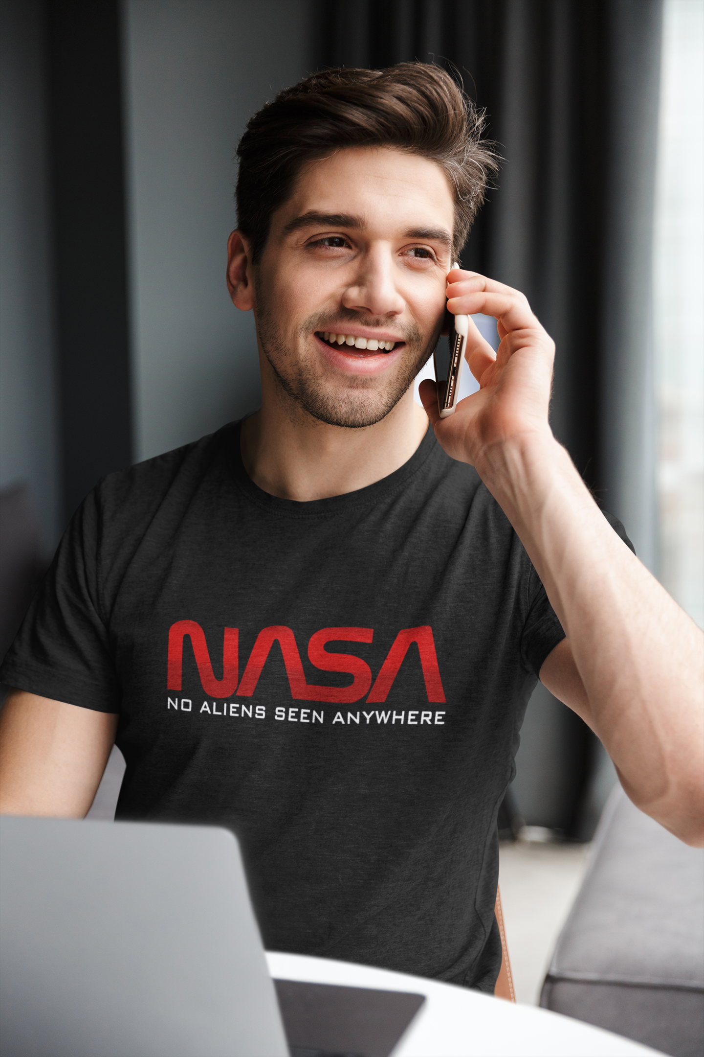 Nasa Mens Half Sleeves T-shirt- FunkyTeesClub