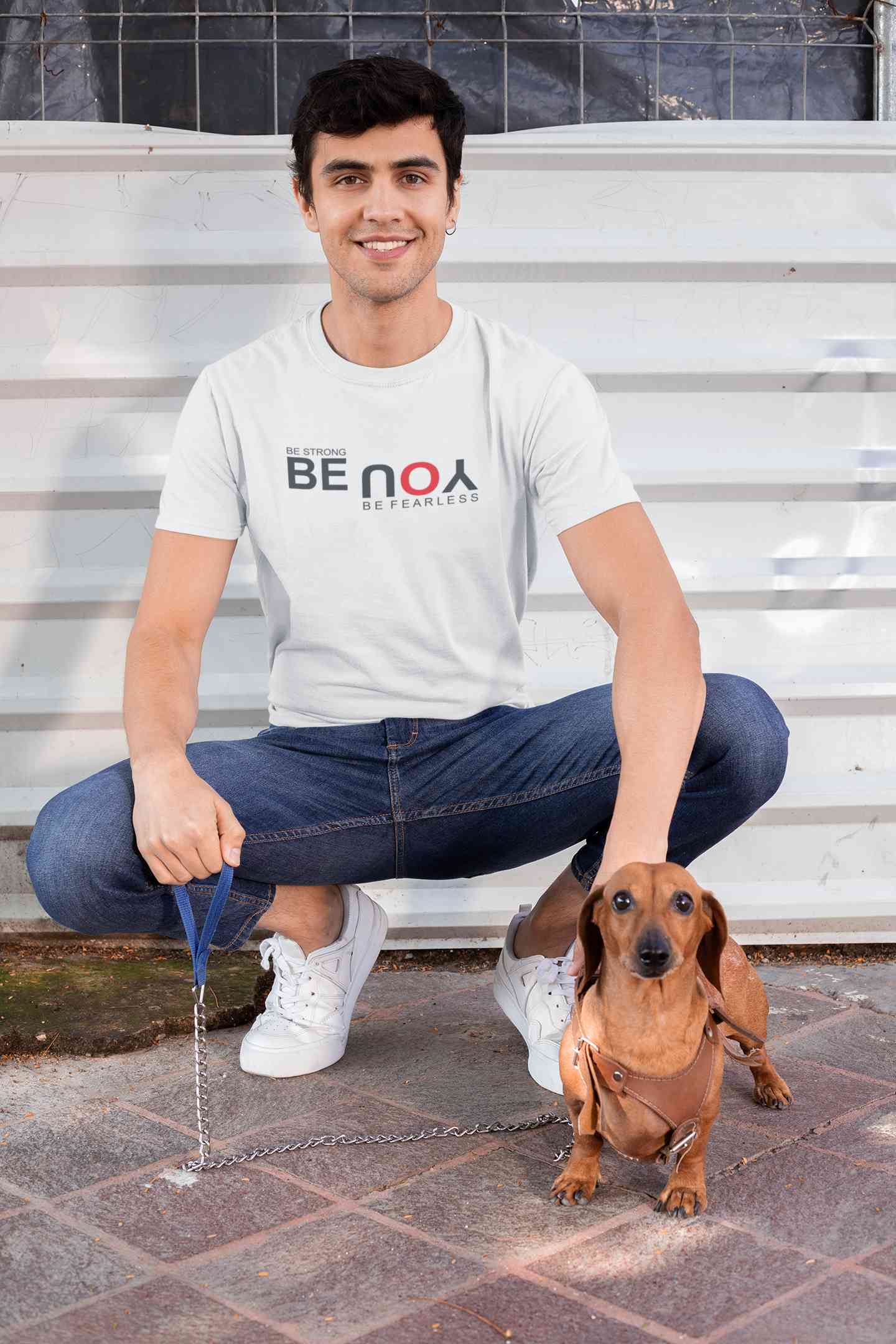 Be Fearless Be Strong Be You Mens Half Sleeves T-shirt- FunkyTeesClub