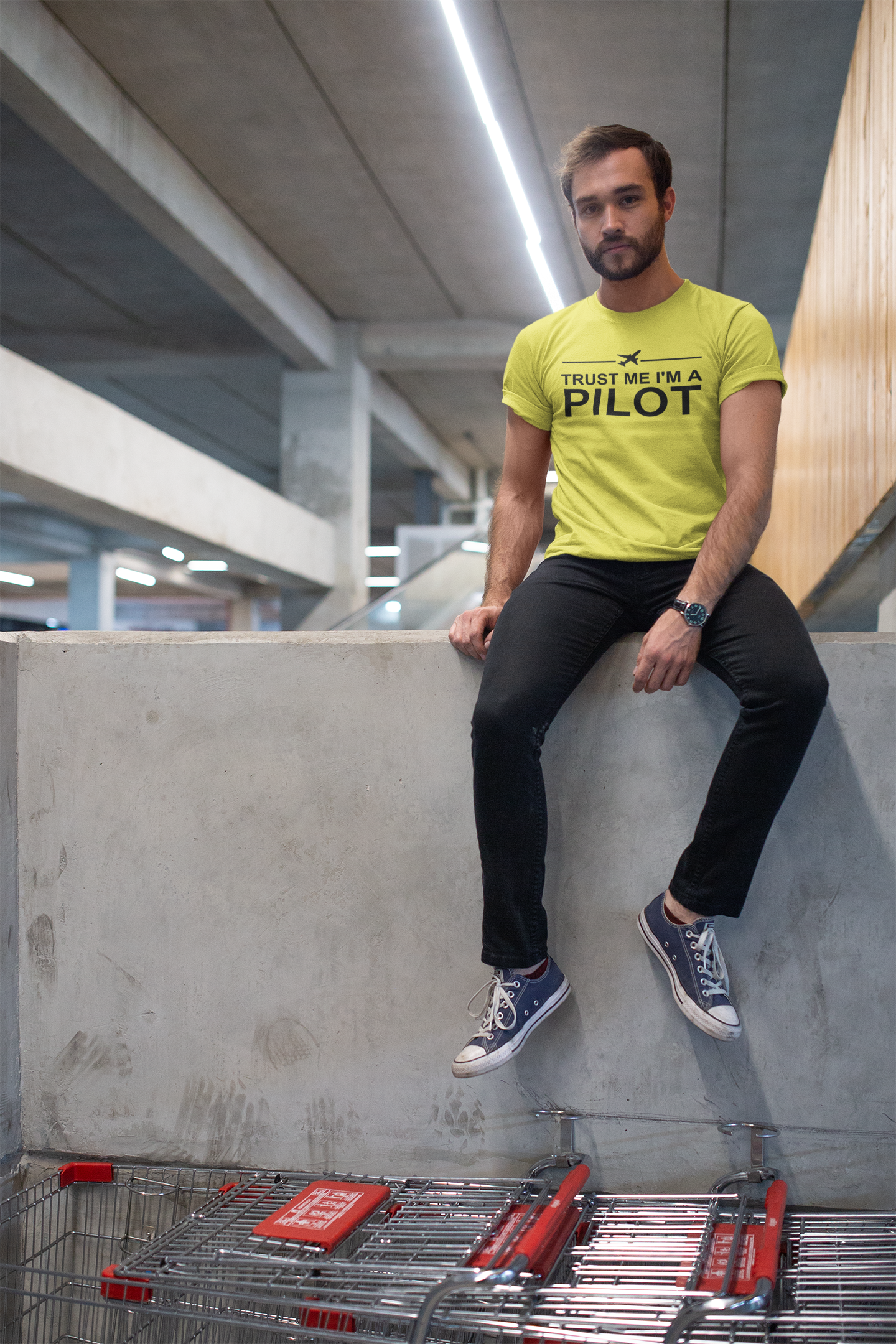 Trust Me I Am A Pilot Mens Half Sleeves T-shirt- FunkyTeesClub