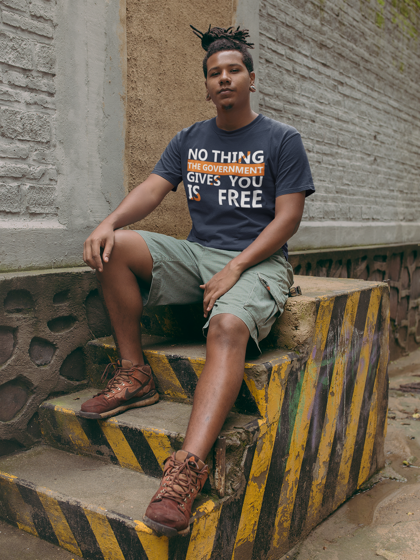 Nothing The Government Gives You Is Free Anti Government Mens Half Sleeves T-shirt- FunkyTeesClub