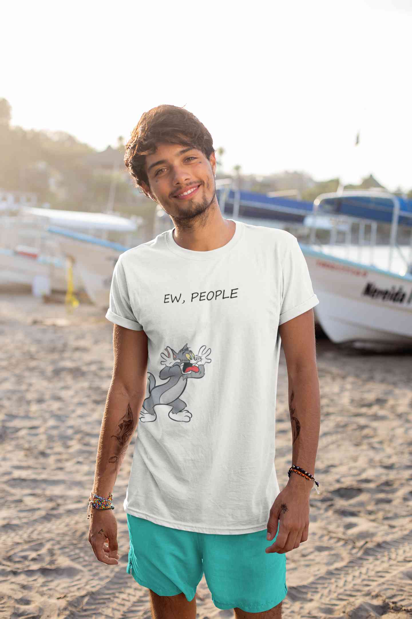 Ew People Mens Half Sleeves T-shirt- FunkyTeesClub