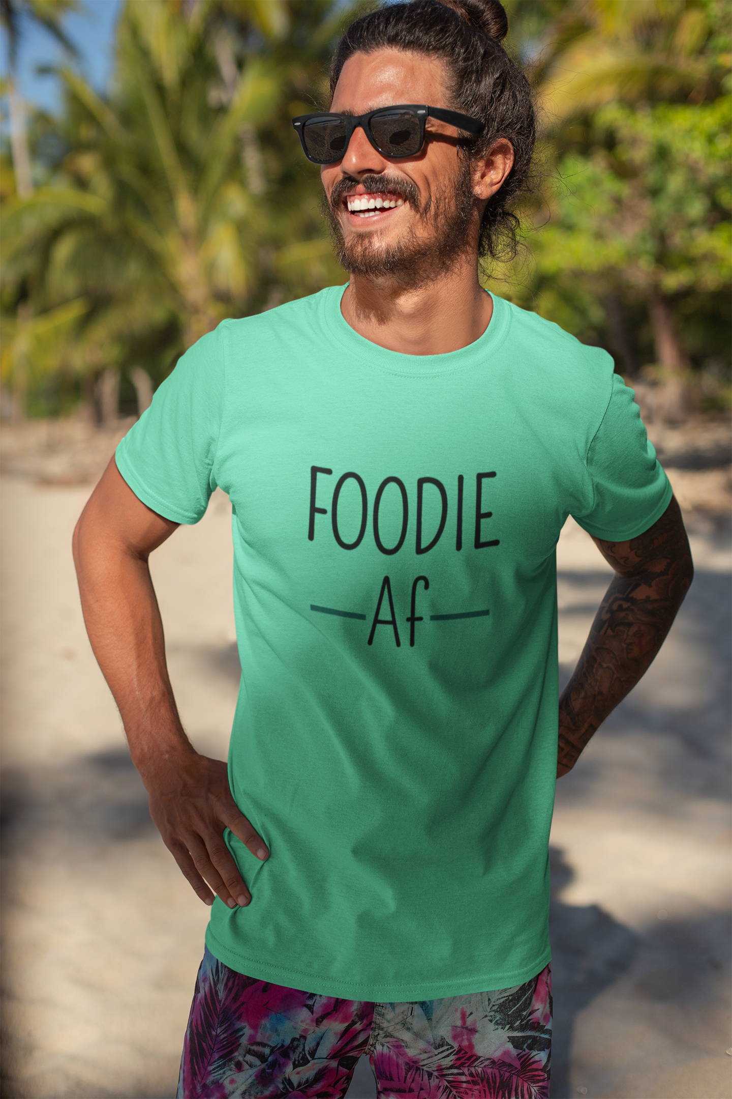 Foodie Af Mens Half Sleeves T-shirt- FunkyTeesClub